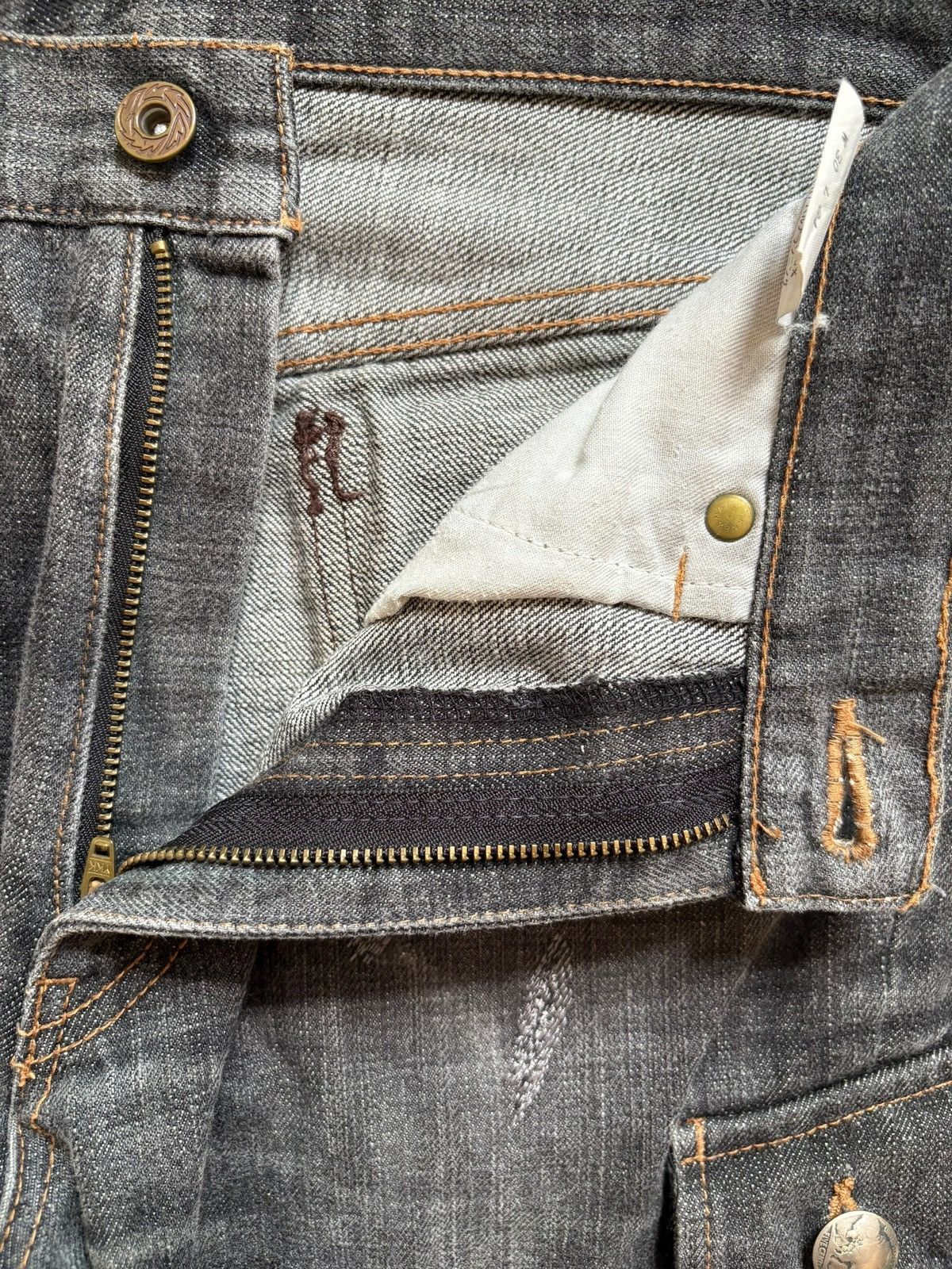 Designer × Japanese Brand Vintage Japanese Brand Cargo Faded Wash Flare Jeans Size US 29 - 9 Thumbnail
