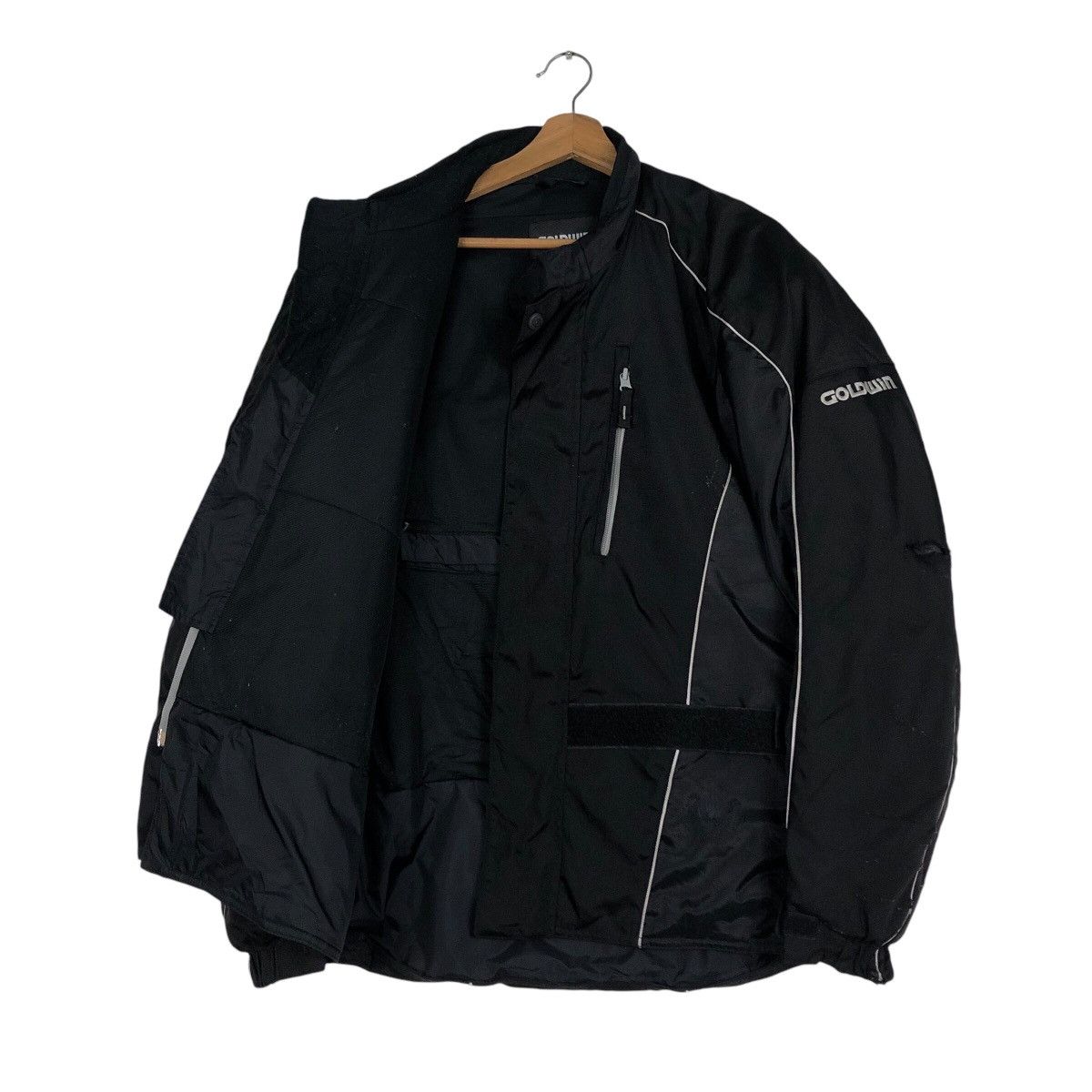 Japanese Brand 📌Vintage Bomber Jacket Racing Biker Goldwin Multi Pocket Size US M / EU 48-50 / 2 - 12 Thumbnail