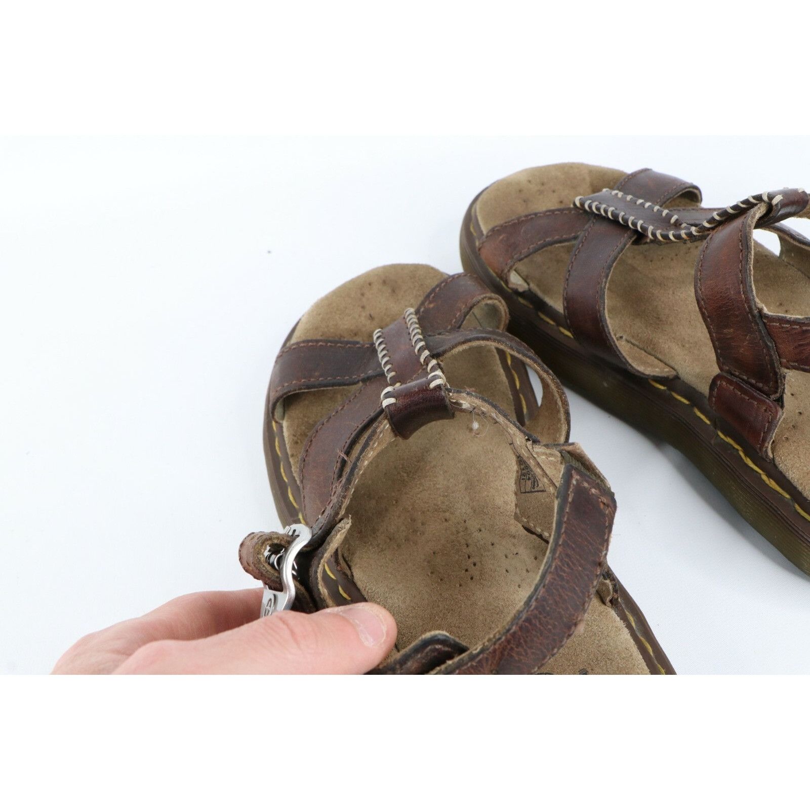 Dr. Martens Vintage 90s Dr Martens Platform Leather Buckle Sandals Size US 7 / IT 37 - 6 Thumbnail