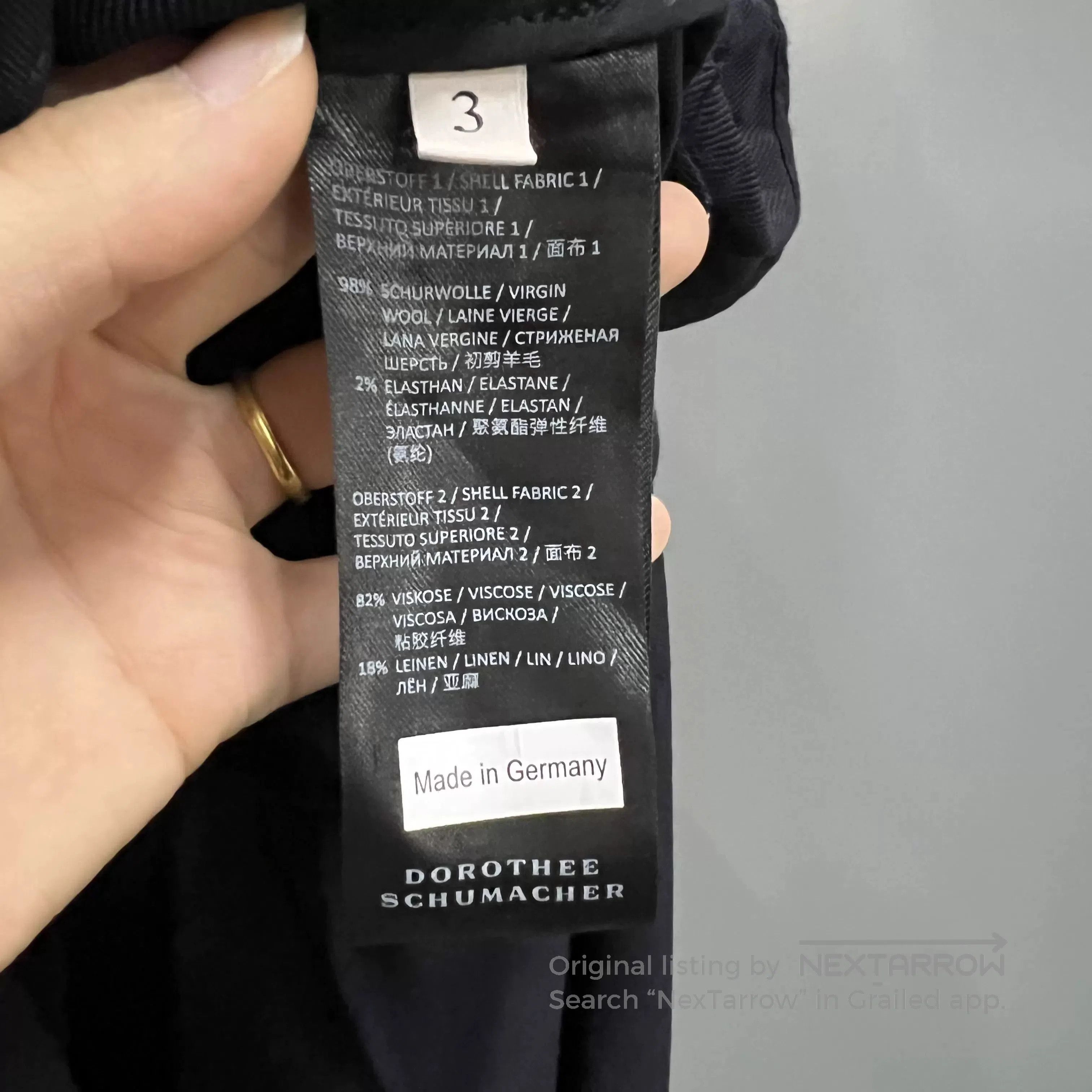 DOROTHEE SCHUMACHER DOROTHEE SCHUMACHER Black Collar Short-Sleeve Dress. Size L / US 10 / IT 46 - 4 Thumbnail