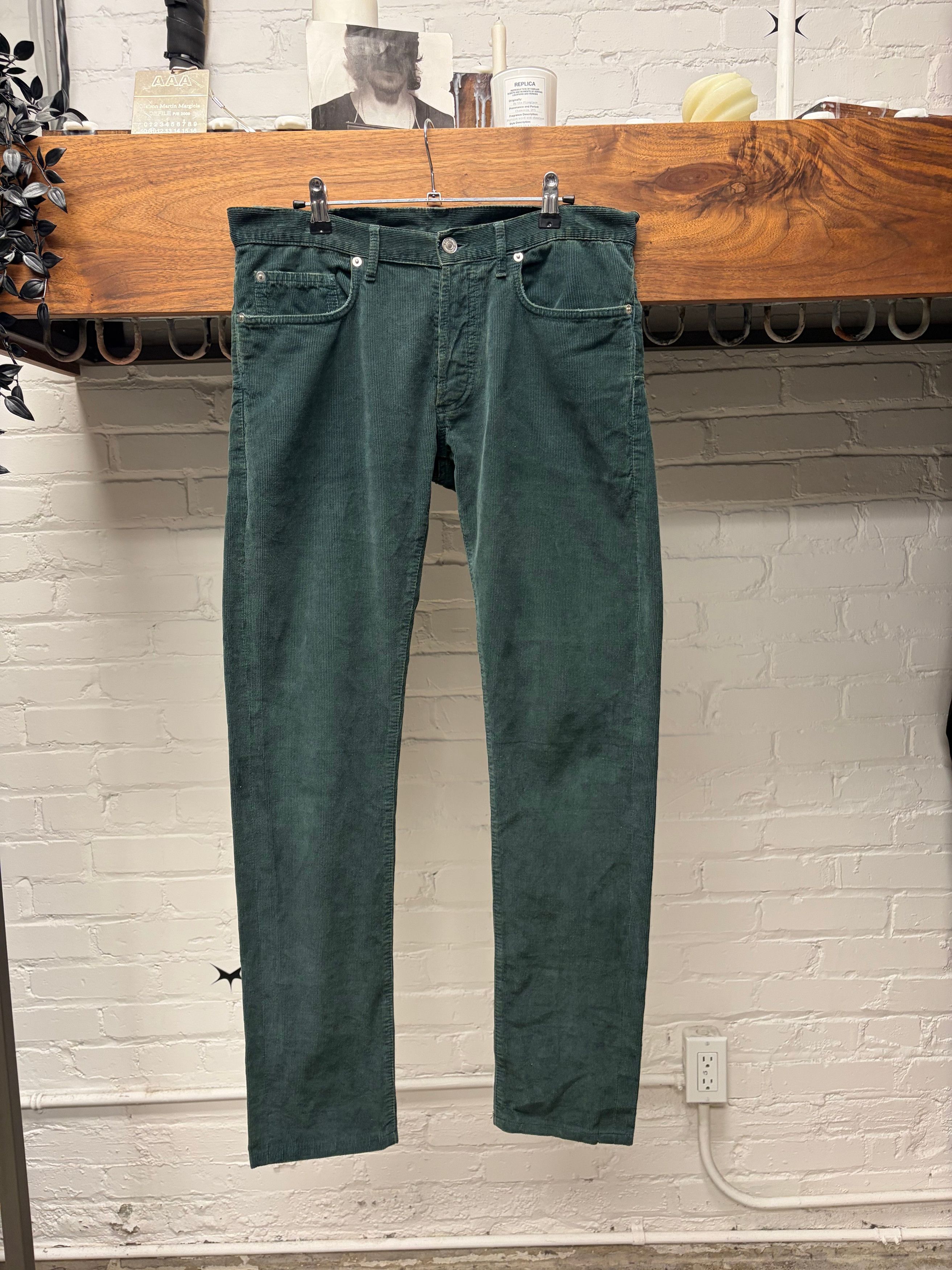 Dior Dior Homme ‘Seafoam Green’ Corduroy Skinny Jeans Size US 31 - 1 Thumbnail
