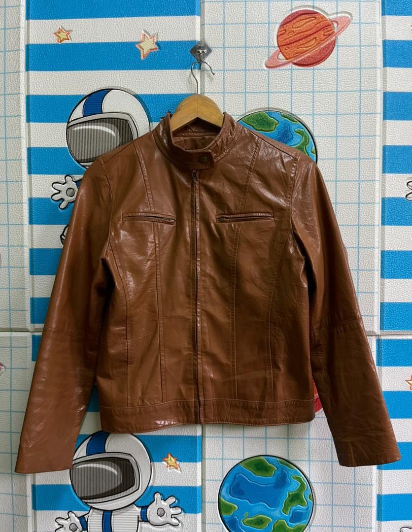 Japanese Brand Gout Commun Japanese Pigskin Leather Cafe Racer Jacket Size S / US 4 / IT 40 - 1 Thumbnail