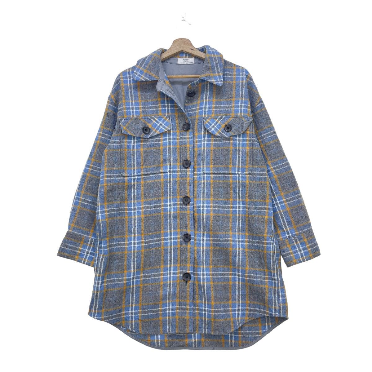 Disney × Japanese Brand × Mickey Mouse Disney X Moussy Plaid Tartan Jacket Embroidered Mickey Size L / US 10 / IT 46 - 2 Thumbnail