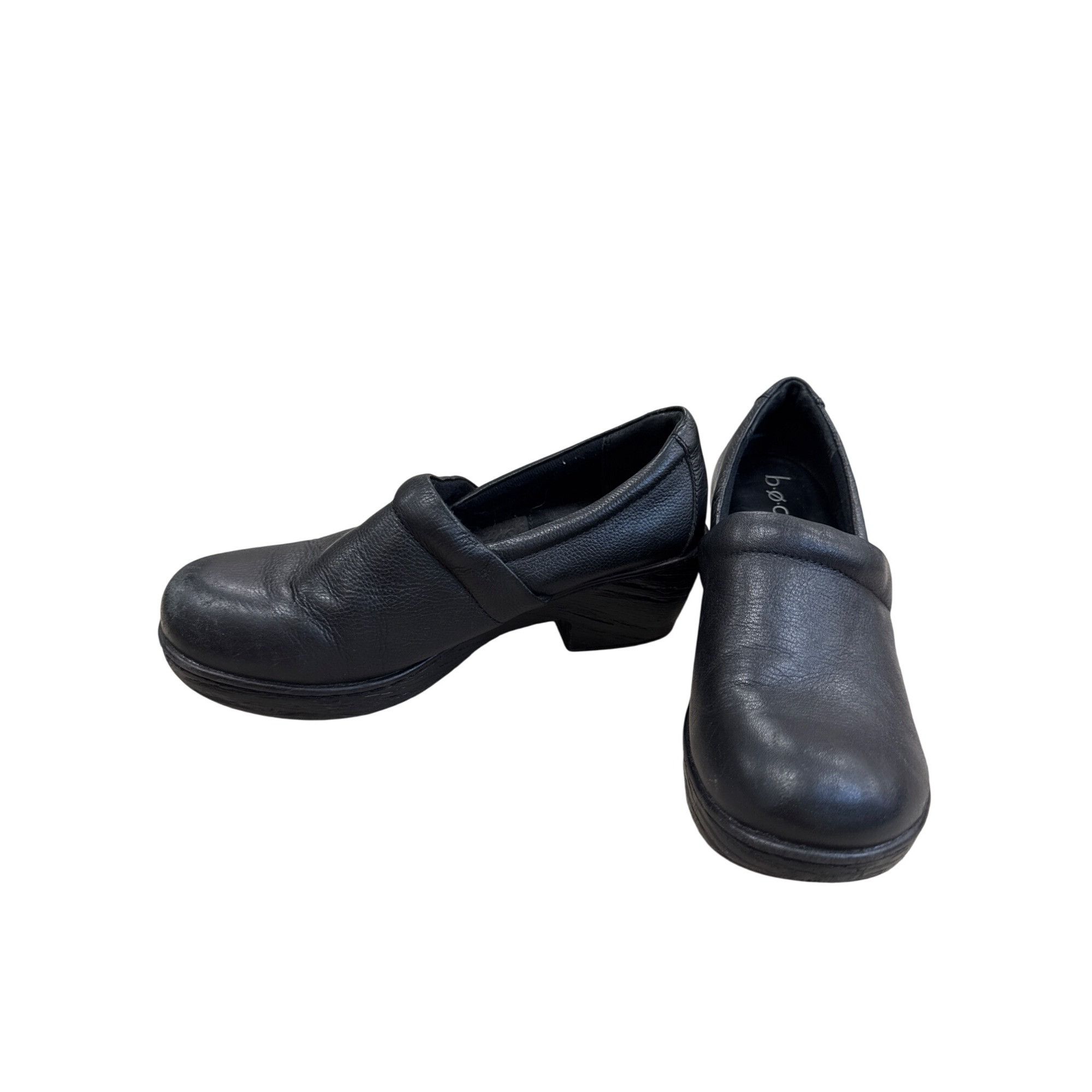 Boc B.OC Womens Black Leather Clogs Mules 7M SKU 7484 Size US 7 / IT 37 - 2 Thumbnail