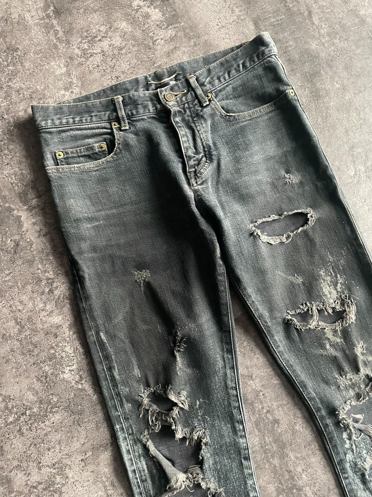 Saint Laurent Paris saint laurent distressed ripped jeans fall winter. Size US 29 - 2 Thumbnail