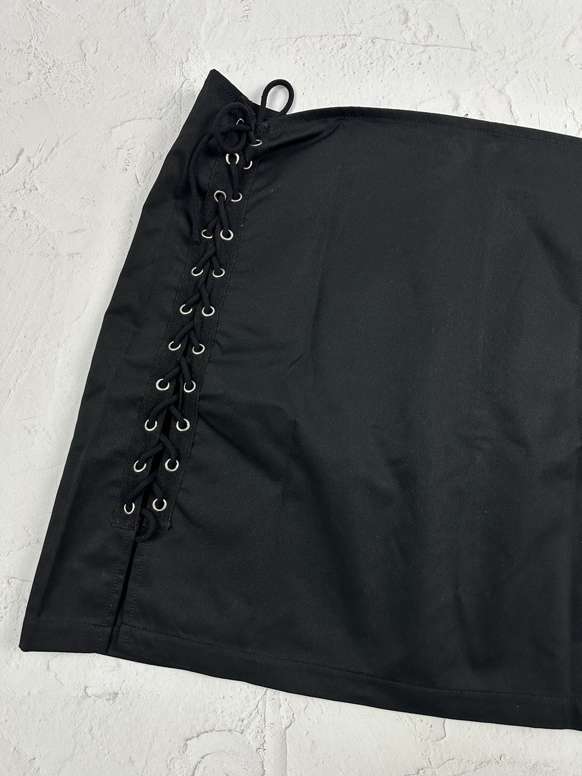 Japanese Brand × Vintage Vintage Black Mini Skirt Size 29" - 3 Thumbnail