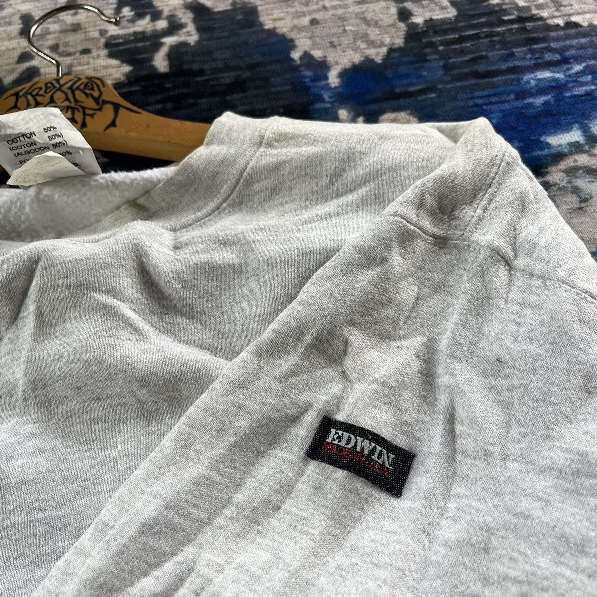 Edwin × Vintage 🔥Vintage Edwin Plain Sweetshirts 90s USA Size US L / EU 52-54 / 3 - 6 Thumbnail