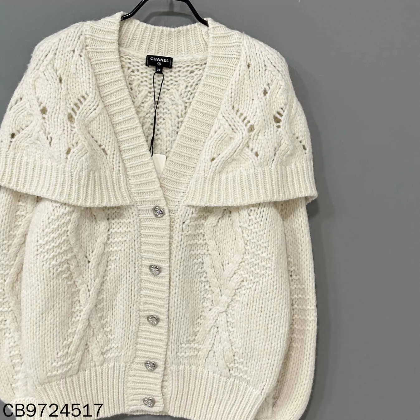 Chanel Chanel Women's Cream White Wool Duster Cardigan 38 99 New Size S / US 4 / IT 40 - 1 Thumbnail