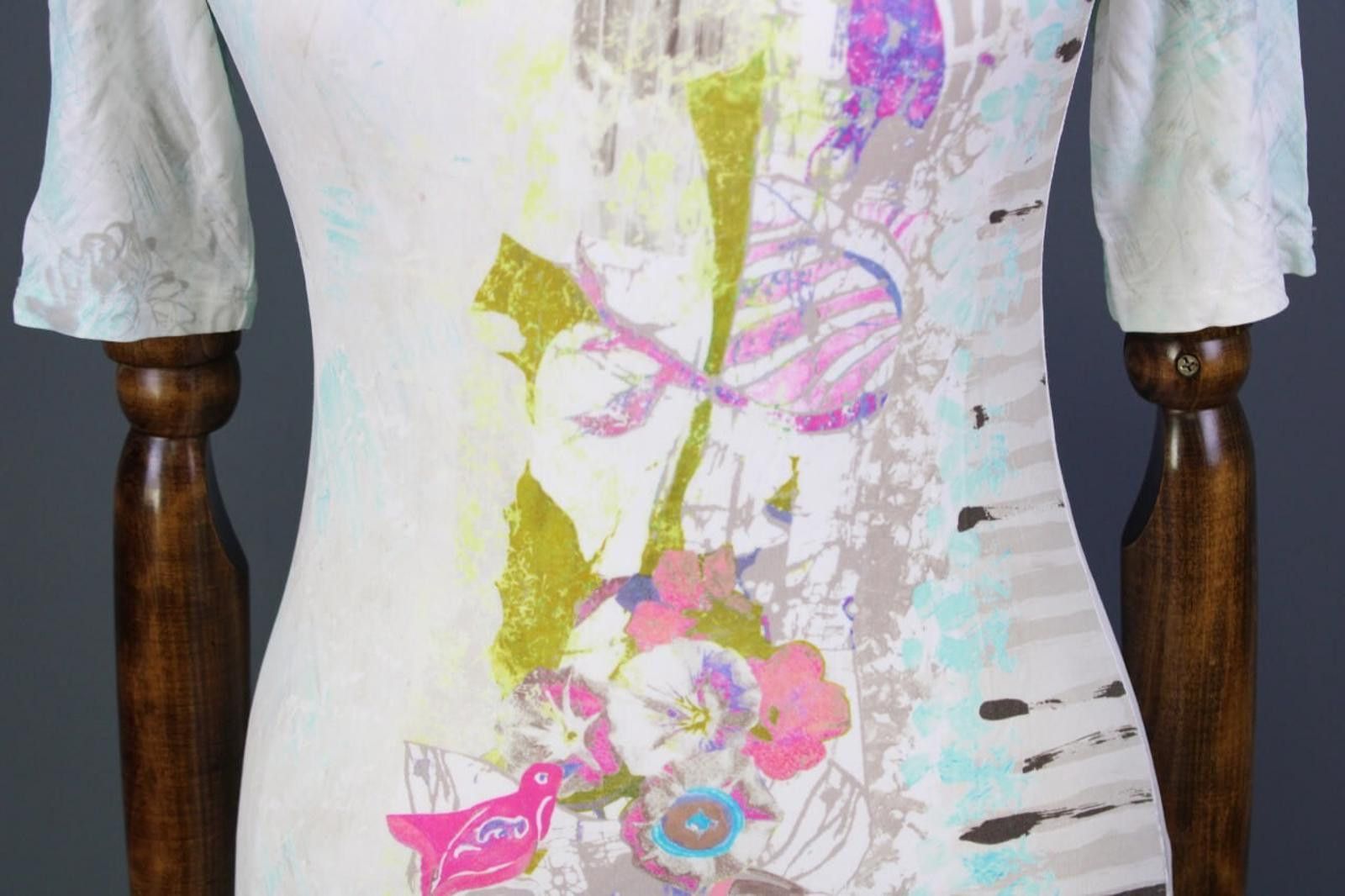 Designer Save The Queen Multicolor Floral Bodycon Dress Size L Size L / US 10 / IT 46 - 5 Thumbnail