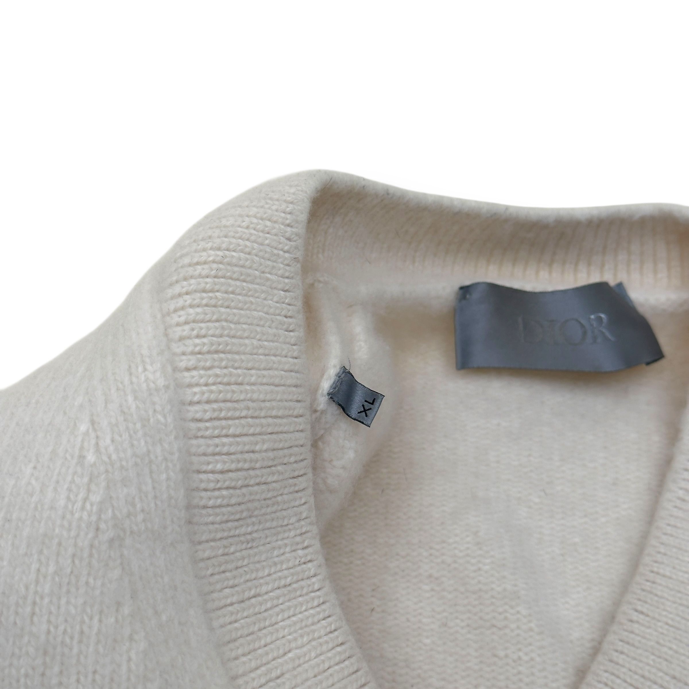 Dior DIOR LOGO-KNIT WOOL VEST CREAM / MULTICOLOURED XL Size US XL / EU 56 / 4 - 8 Thumbnail