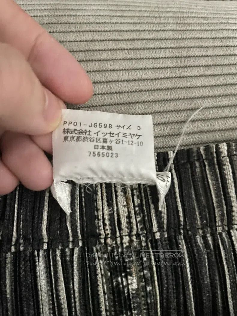 Issey Miyake Issey Miyake size:3 Striped Denim Black & White Skirt Size 22" - 3 Thumbnail