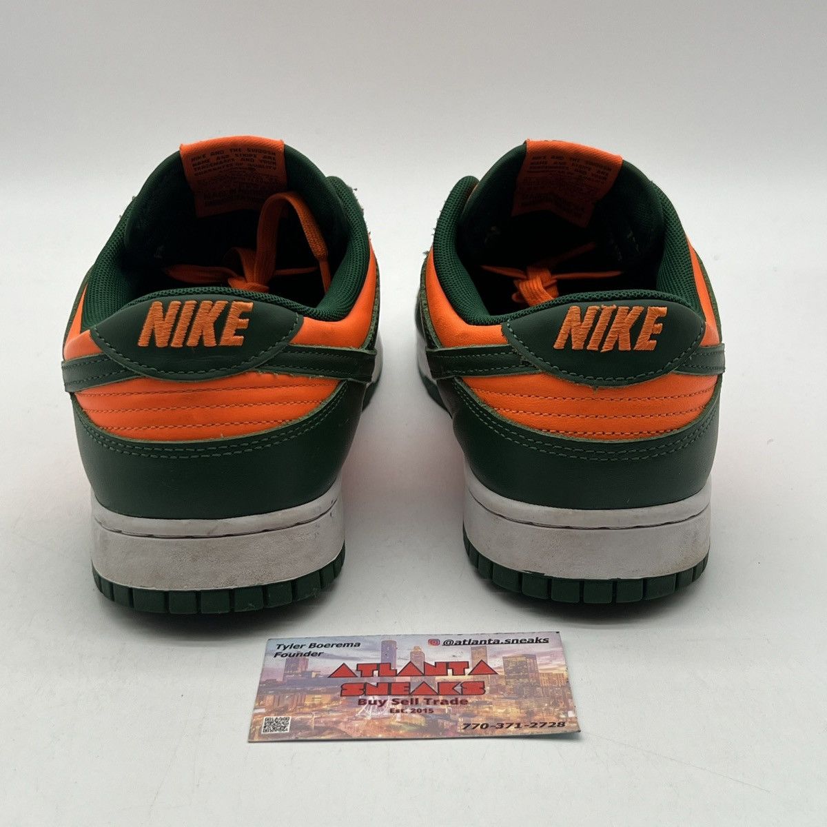 Nike Nike dunk low Miami Hurricanes Size US 12.5 / EU 45-46 - 3 Thumbnail