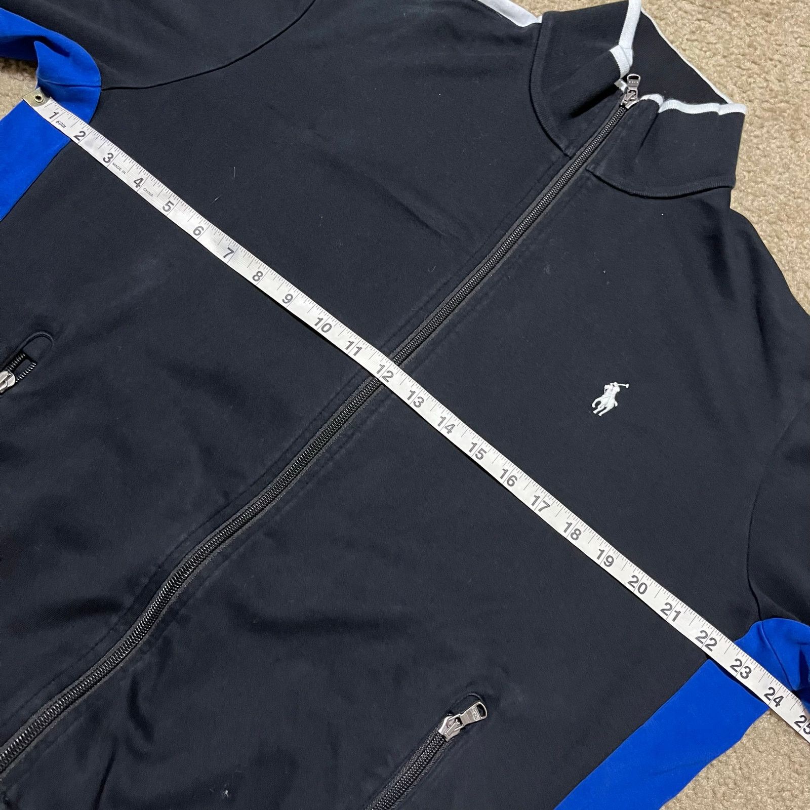 Polo Ralph Lauren Polo Ralph Lauren Blue/White Striped Full Zip Black Jacket Size US L / EU 52-54 / 3 - 5 Thumbnail