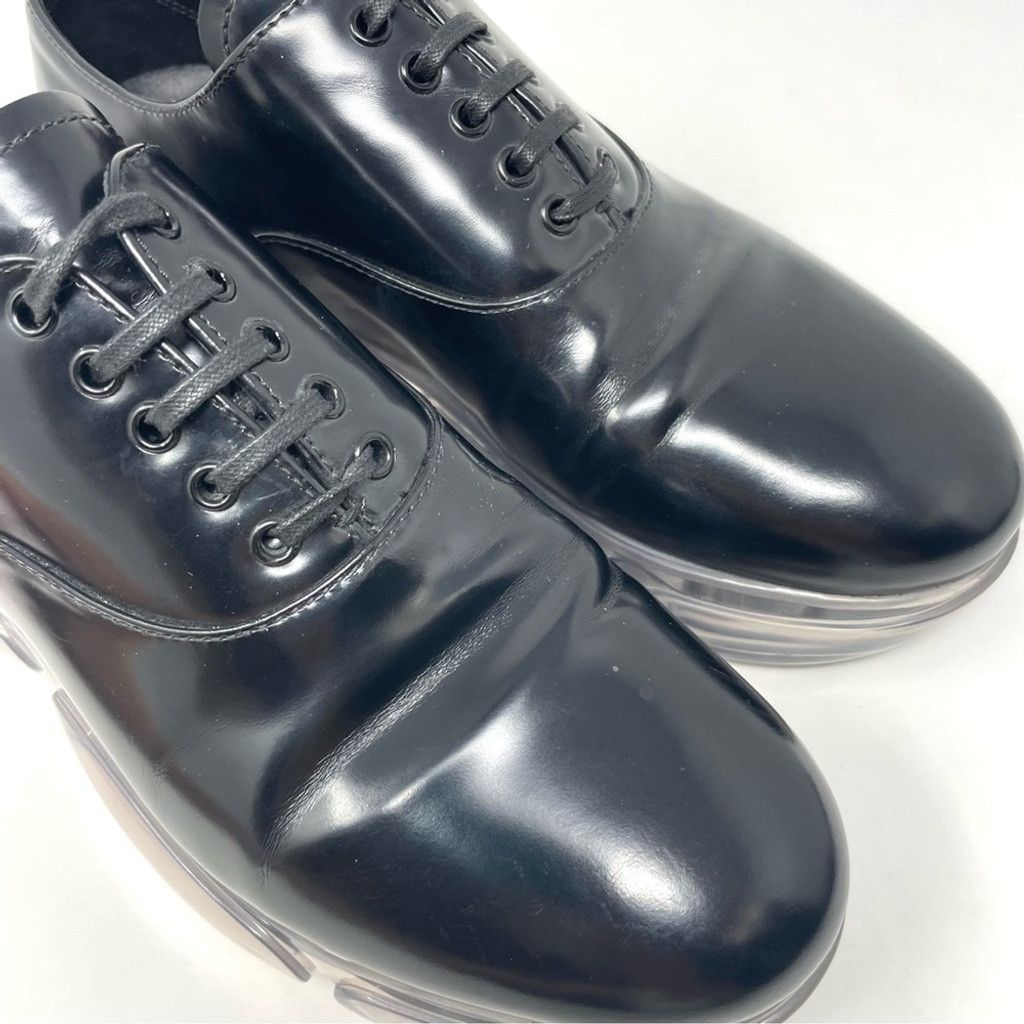Prada Prada Black Lace Up Derby Shoes with Clear Air Sole Size 36 Size US 5 / IT 35 - 14 Thumbnail