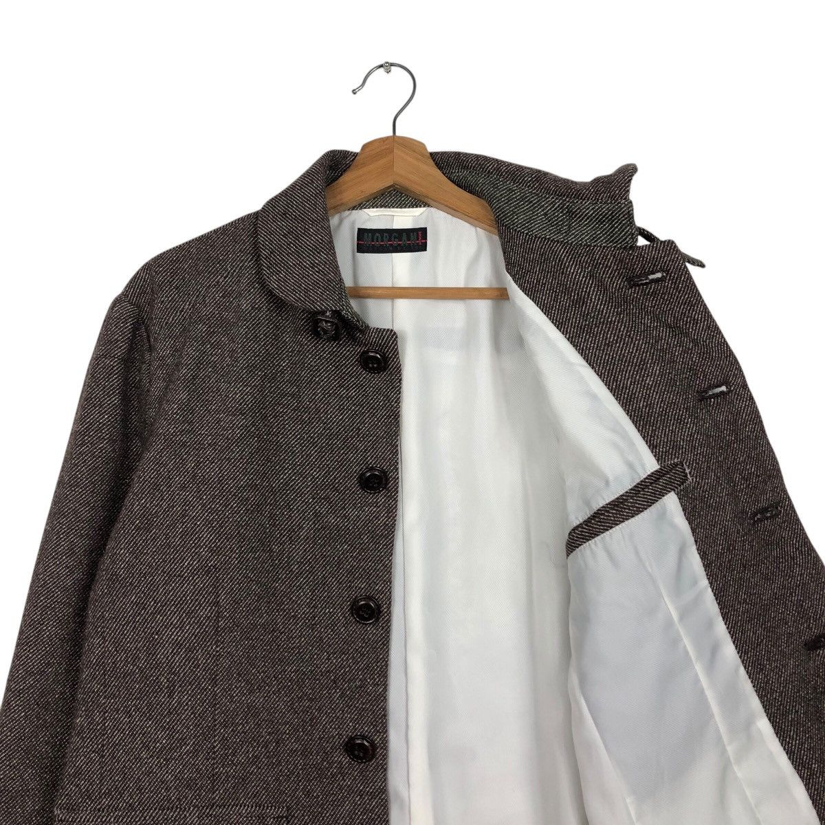 Japanese Brand 📌Vintage Chore Wool Herringbone Jacket Morgan Homme Kapital Size US M / EU 48-50 / 2 - 13 Thumbnail