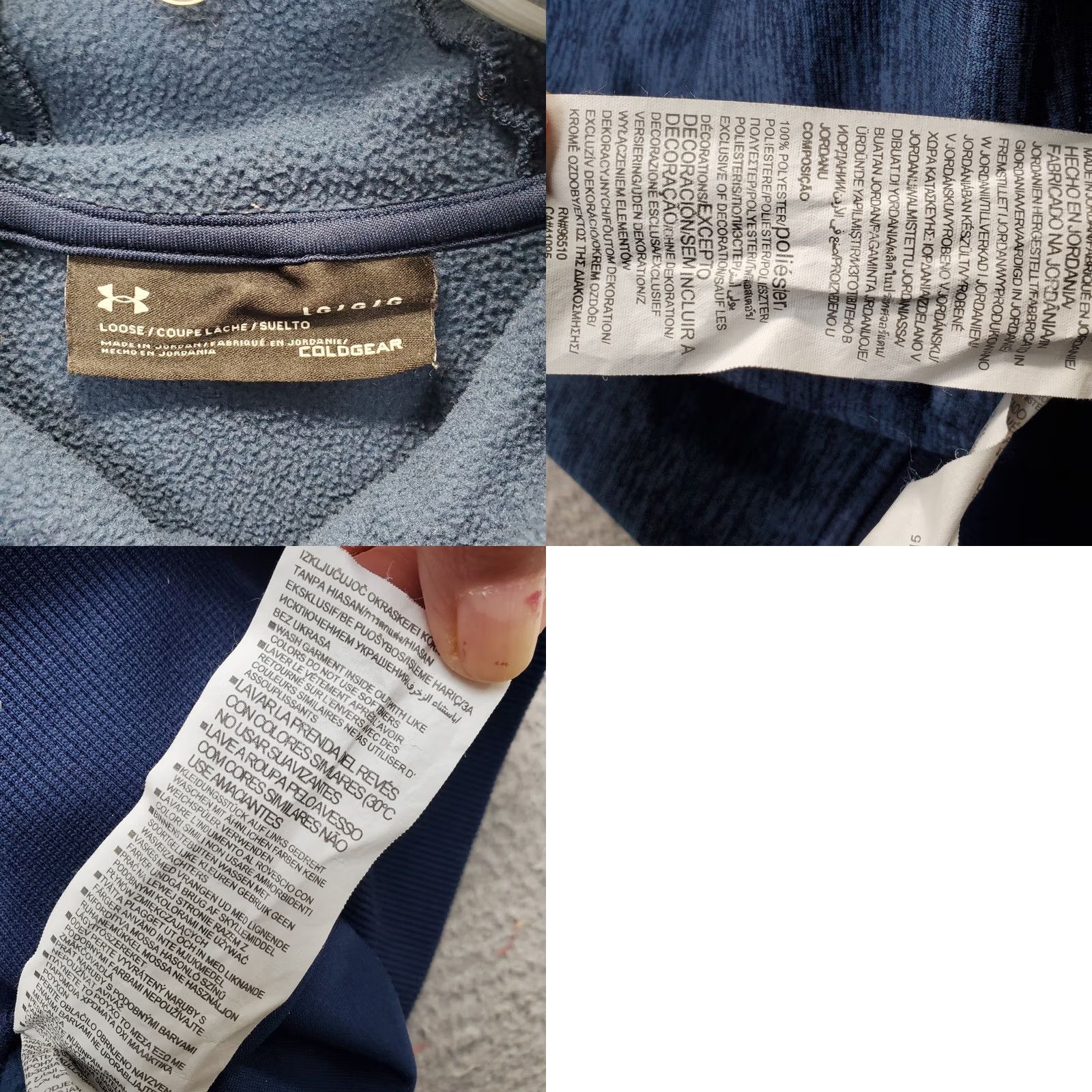 Under Armour Under Armour Women L Blue Hoodie Raglan Sleeve Embroidered Logo Fleece Lined Pullover Size L Size L / US 10 / IT 46 - 8 Thumbnail