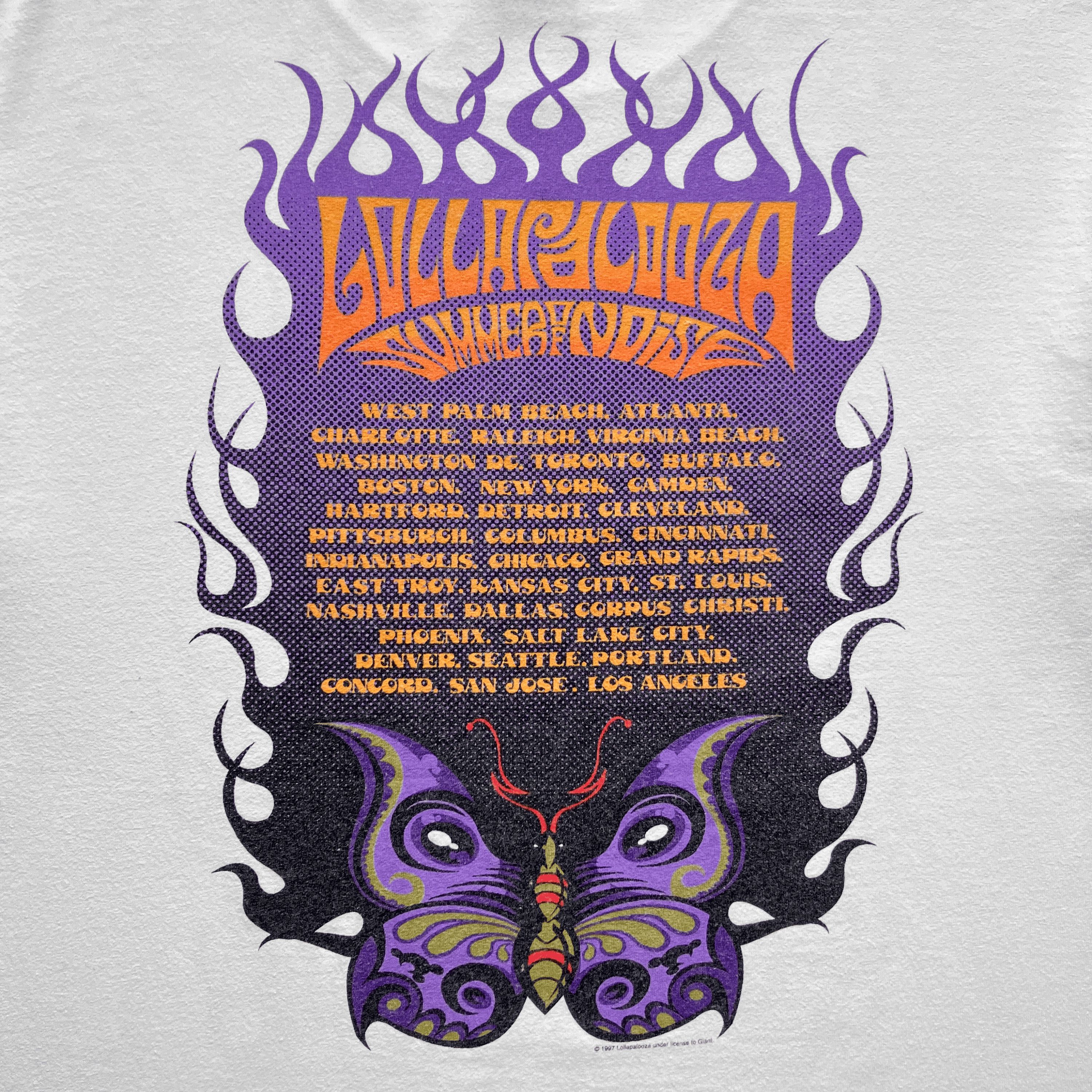 Band Tees Vintage 1997 Lollapalooza Summer Of Noise T-Shirt Size US XL / EU 56 / 4 - 5 Thumbnail