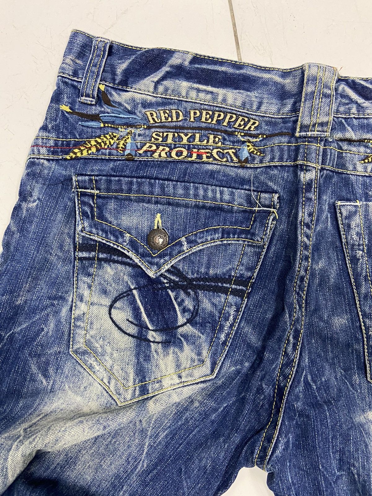 Japanese Brand RED PEPPER STYLE PROJECT DENIM FLARE JEANS Size US 36 / EU 52 - 6 Thumbnail