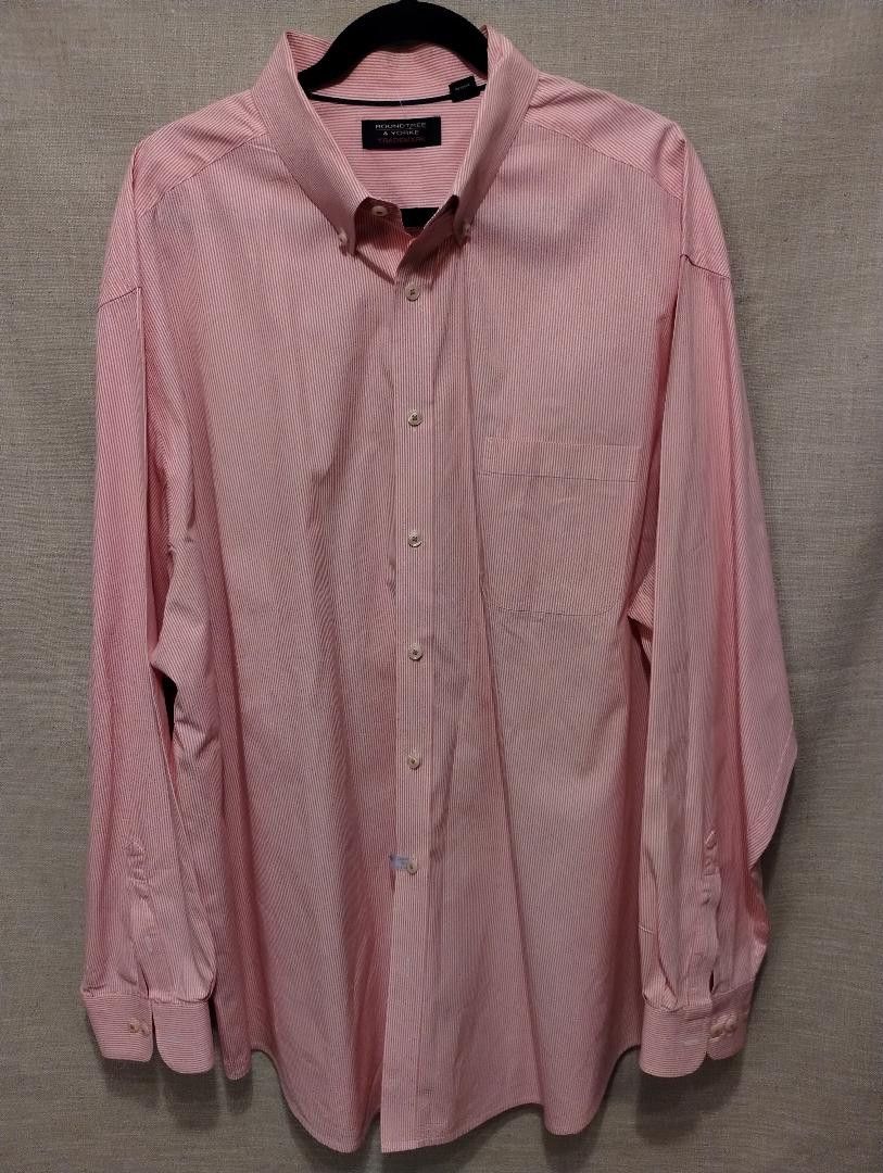 Chemise Homme Grande Taille Roundtree & Yorke 100% Coton Sergé - Neuf Avec étiquette