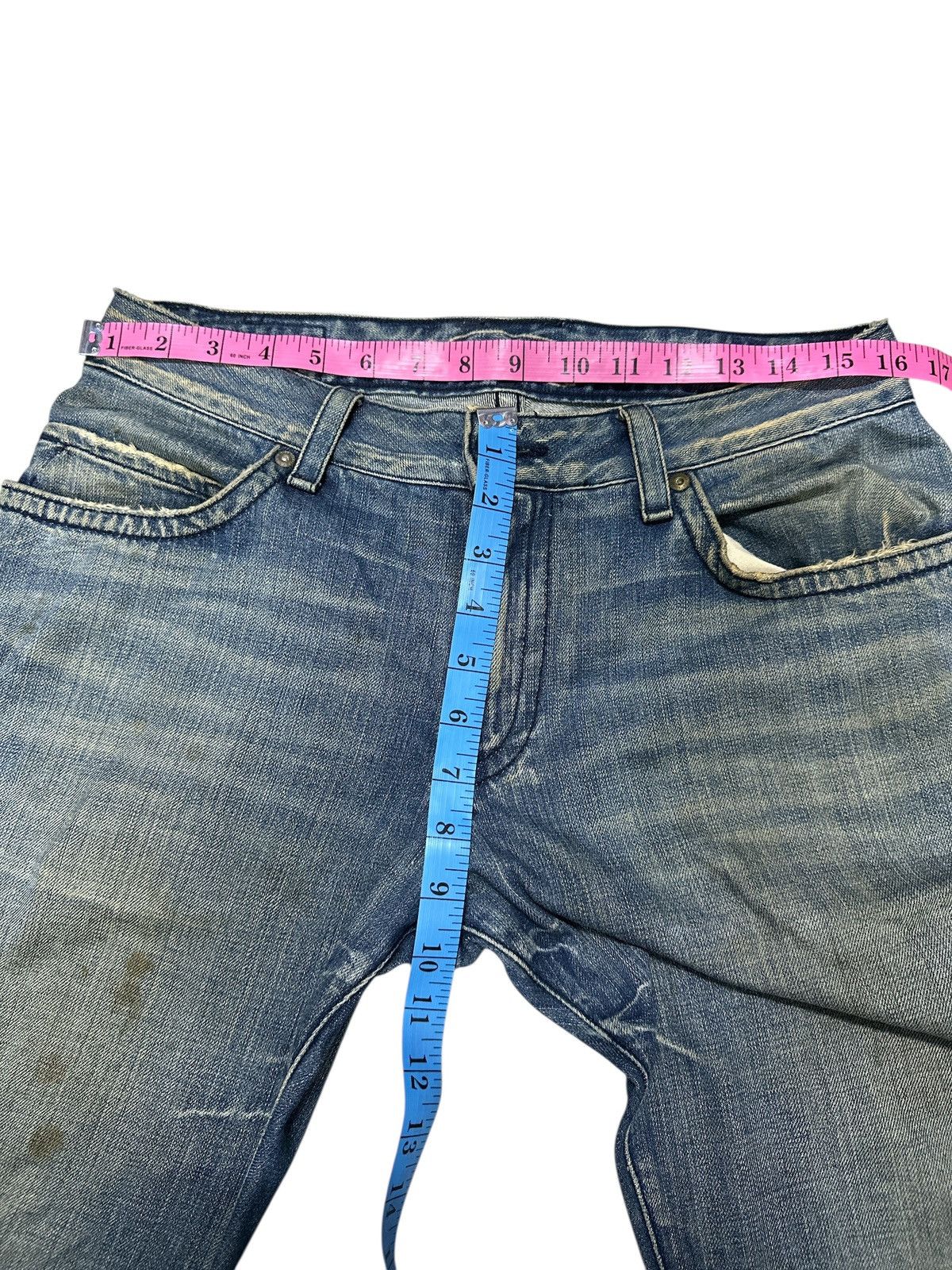 Kapital Distress Robin Jeans Flare Embroid Denim. Size US 32 / EU 48 - 8 Thumbnail