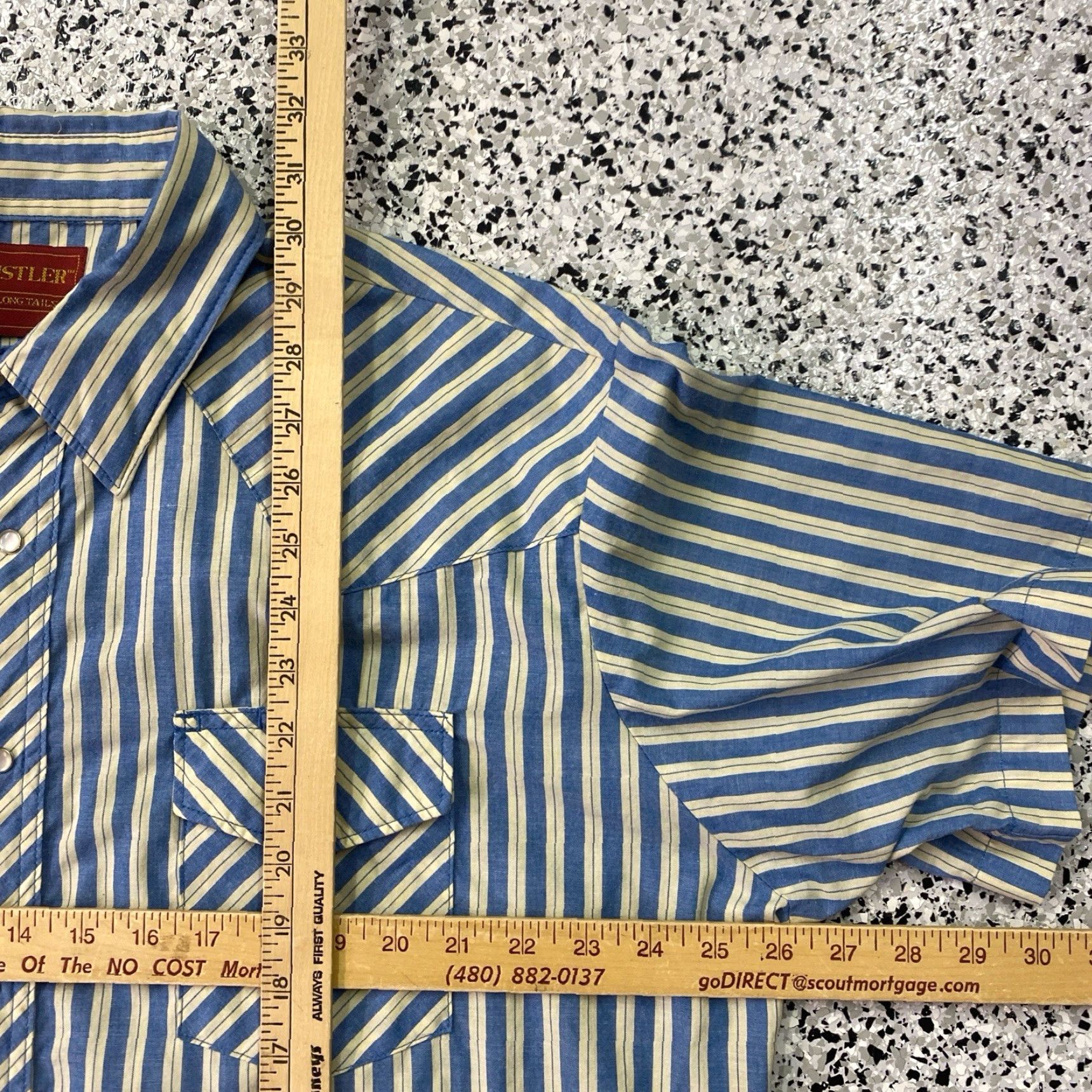 Vintage VINTAGE Rustler Shirt Mens XL Stripe Western Cowboy Long Tail Pearl Snap Shirt Size US XL / EU 56 / 4 - 3 Thumbnail