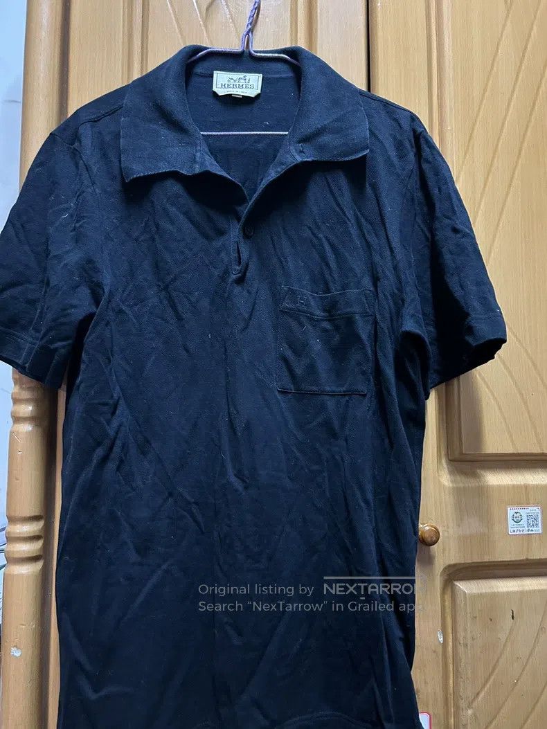 Hermes Hermes Solid Black Polo Shirt Size M / US 6-8 / IT 42-44 - 1 Thumbnail