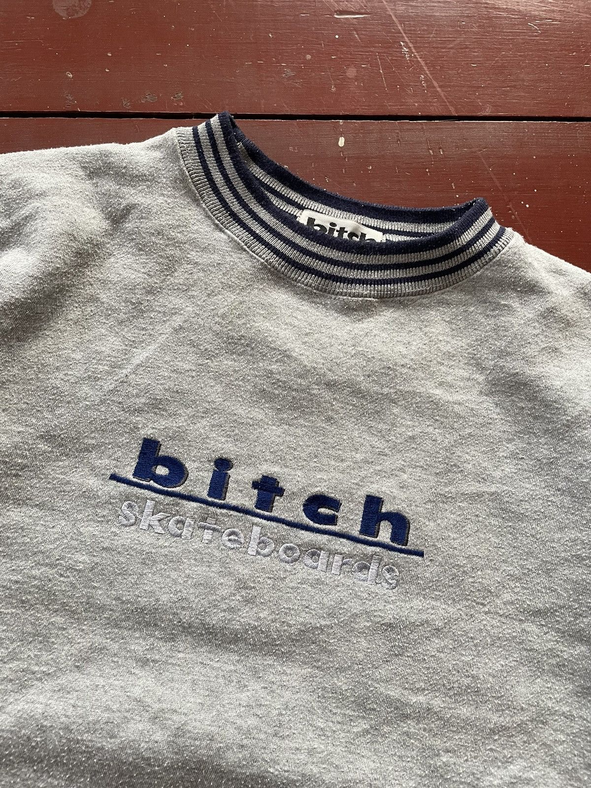 Vintage Vintage 90s Bitch Skateboard Sweater Crewneck Size US L / EU 52-54 / 3 - 6 Thumbnail