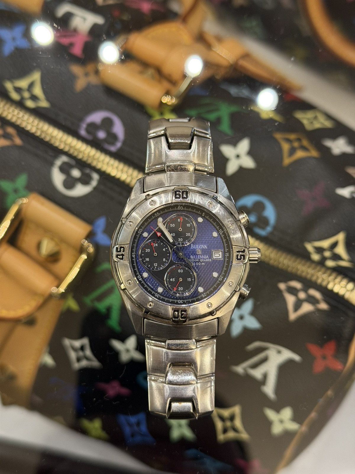 Bulova Bulova Millennia Motion Quartz Chronograph - Blue Dial Size ONE SIZE - 1 Thumbnail