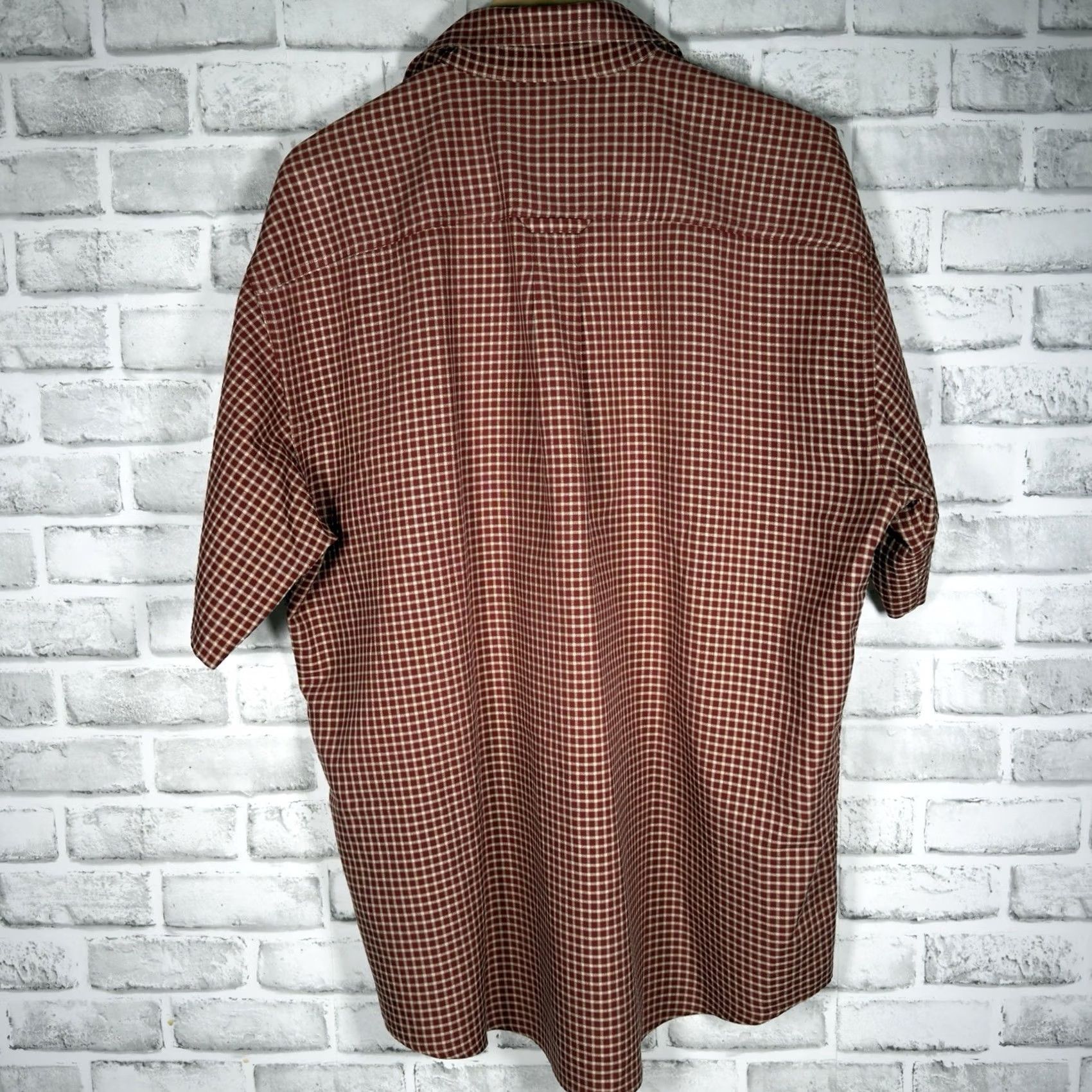 Vintage VINTAGE L.L. Bean Red Polyester Blend Short Sleeve Button-Down Shirt Mens L Jamaica Size US L / EU 52-54 / 3 - 5 Thumbnail