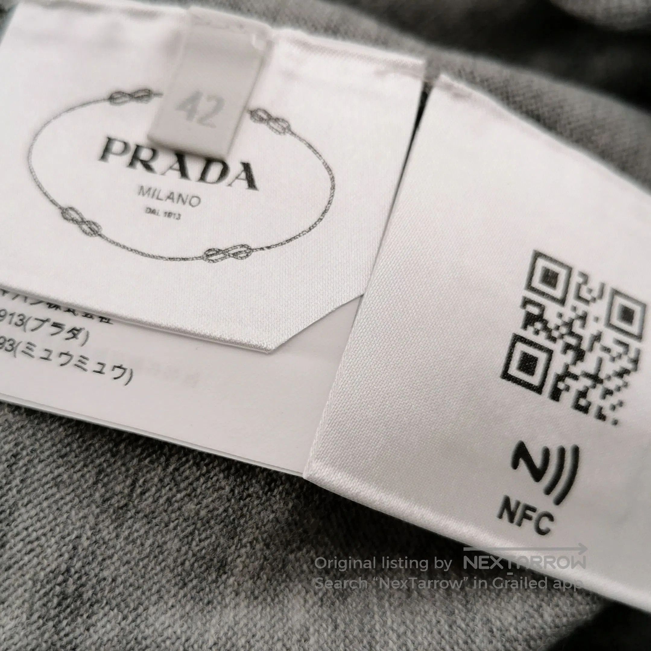 Prada Prada Gray Wool Sweater for Women . Size L / US 10 / IT 46 - 9 Thumbnail