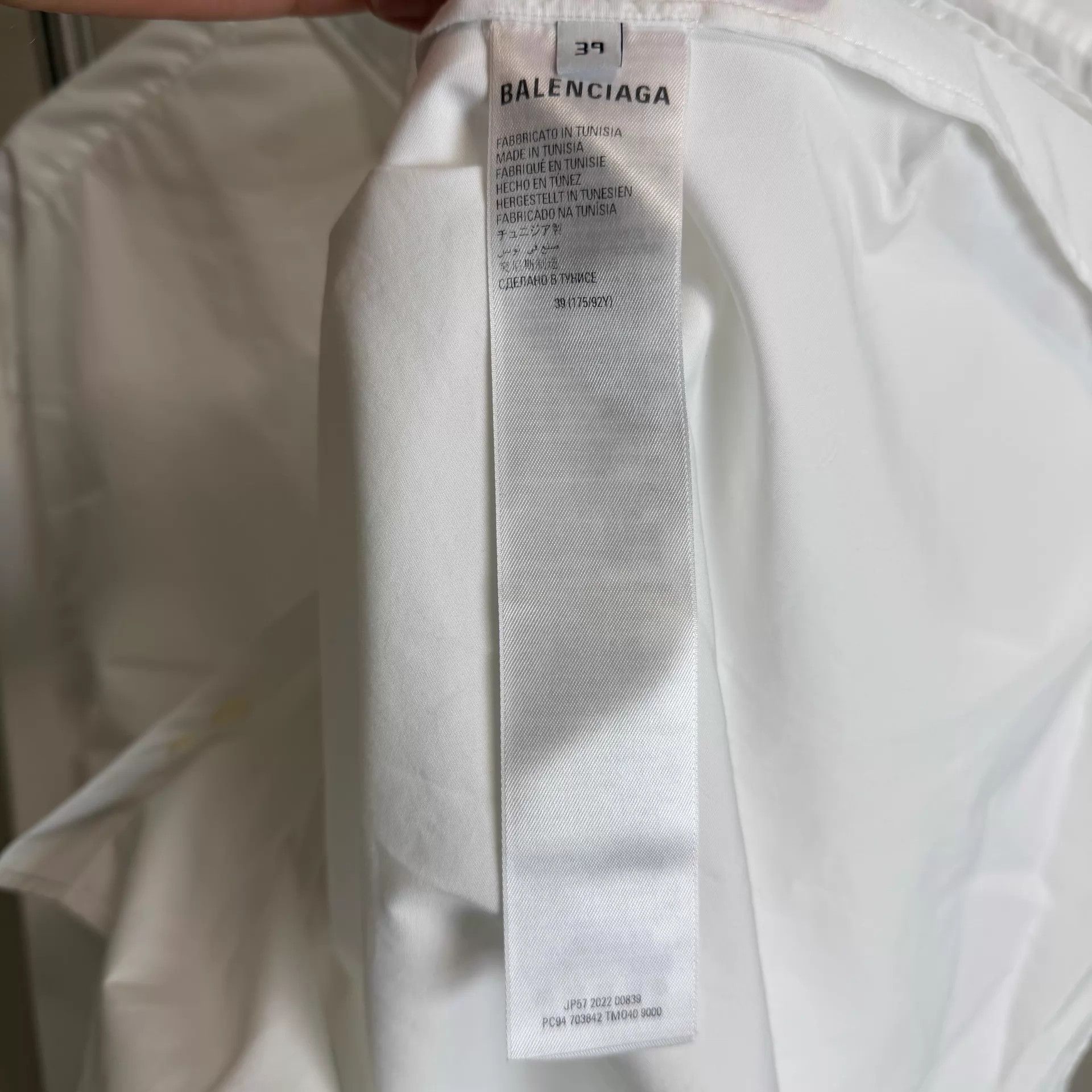 Balenciaga Balenciaga White BB Embroidered Shirt Size 39 Size US M / EU 48-50 / 2 - 8 Thumbnail