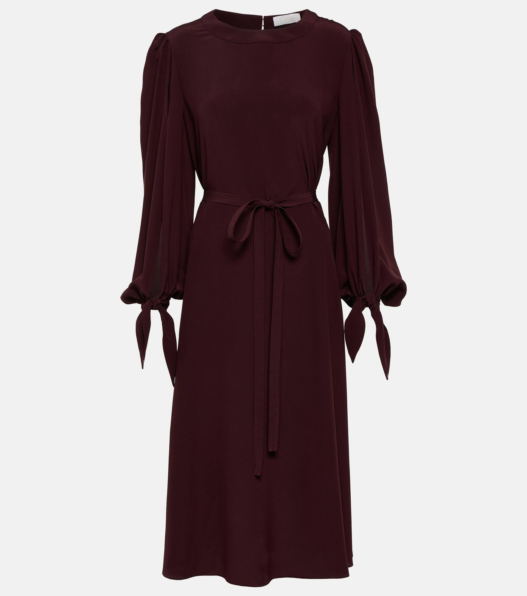 Chloe o1y0825 Midi Dress in Plum Size M / US 6-8 / IT 42-44 - 1 Thumbnail