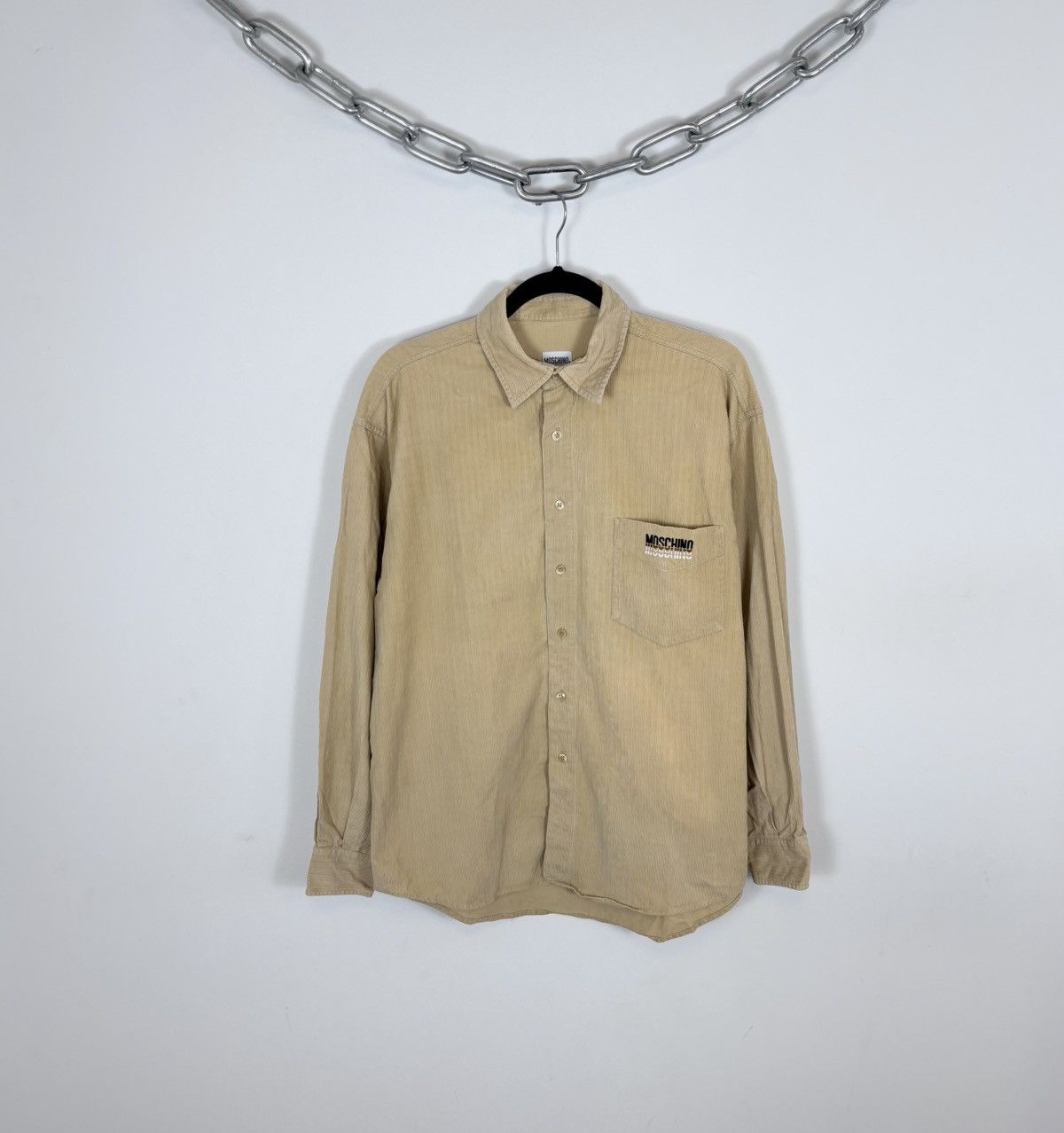 Moschino Vintage 1990s Moschino Jeans Corduroy Long Sleeve Shirt Size US M / EU 48-50 / 2 - 1 Thumbnail