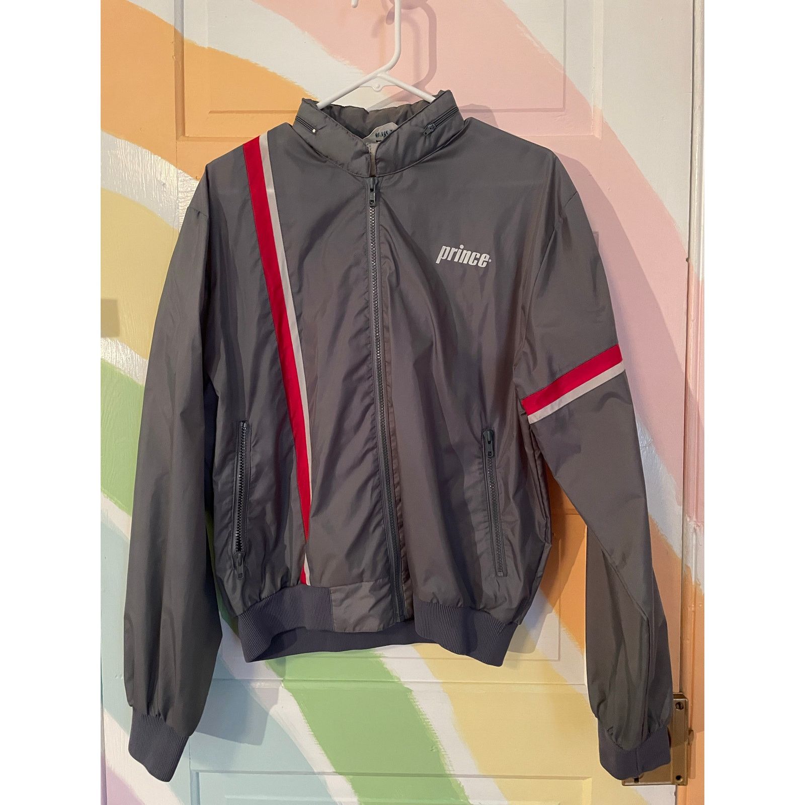 Prince Vintage Prince Men Medium 80s 90s Tennis Windbreaker Size US M / EU 48-50 / 2 - 1 Thumbnail