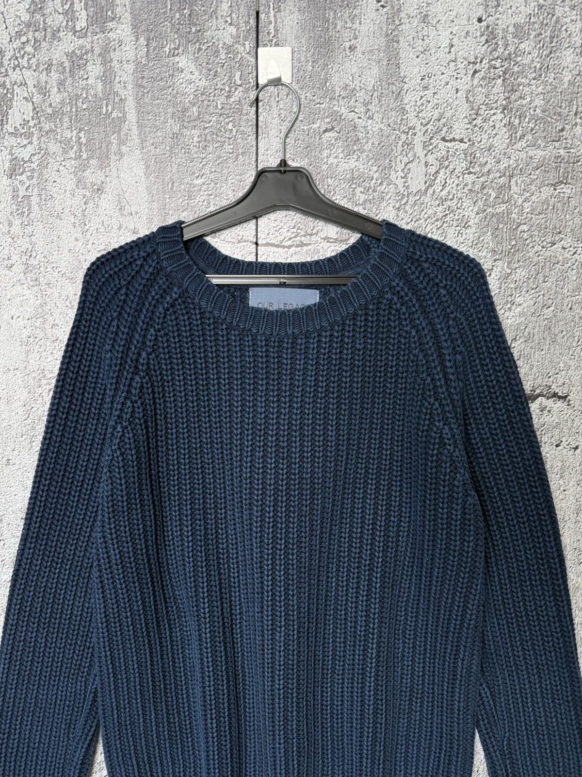 Our Legacy Our Legacy AW 15 Indigo Dyed Men Knitted Heavyweight Sweater Size US M / EU 48-50 / 2 - 2 Thumbnail