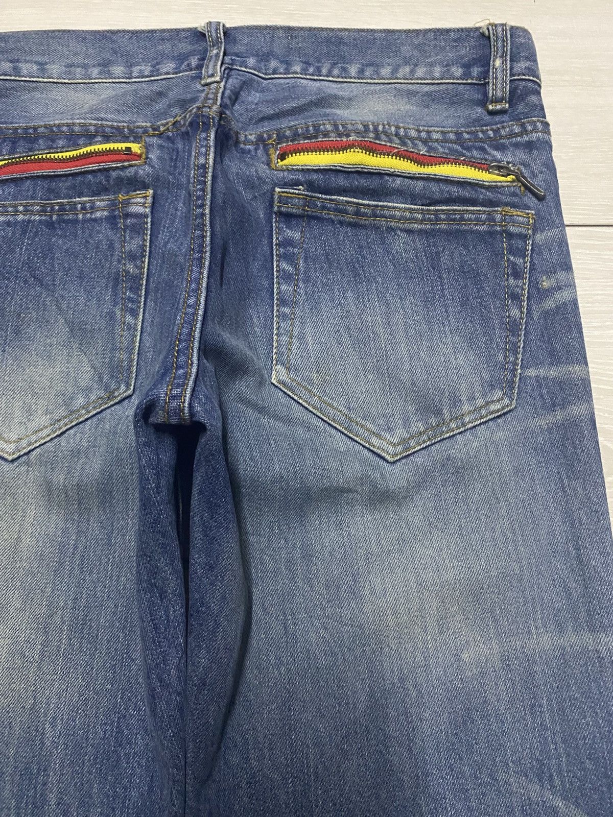 Japanese Brand Vintage Japanese Brand Whisker Distressed Skinny Jeans Size US 32 / EU 48 - 10 Thumbnail