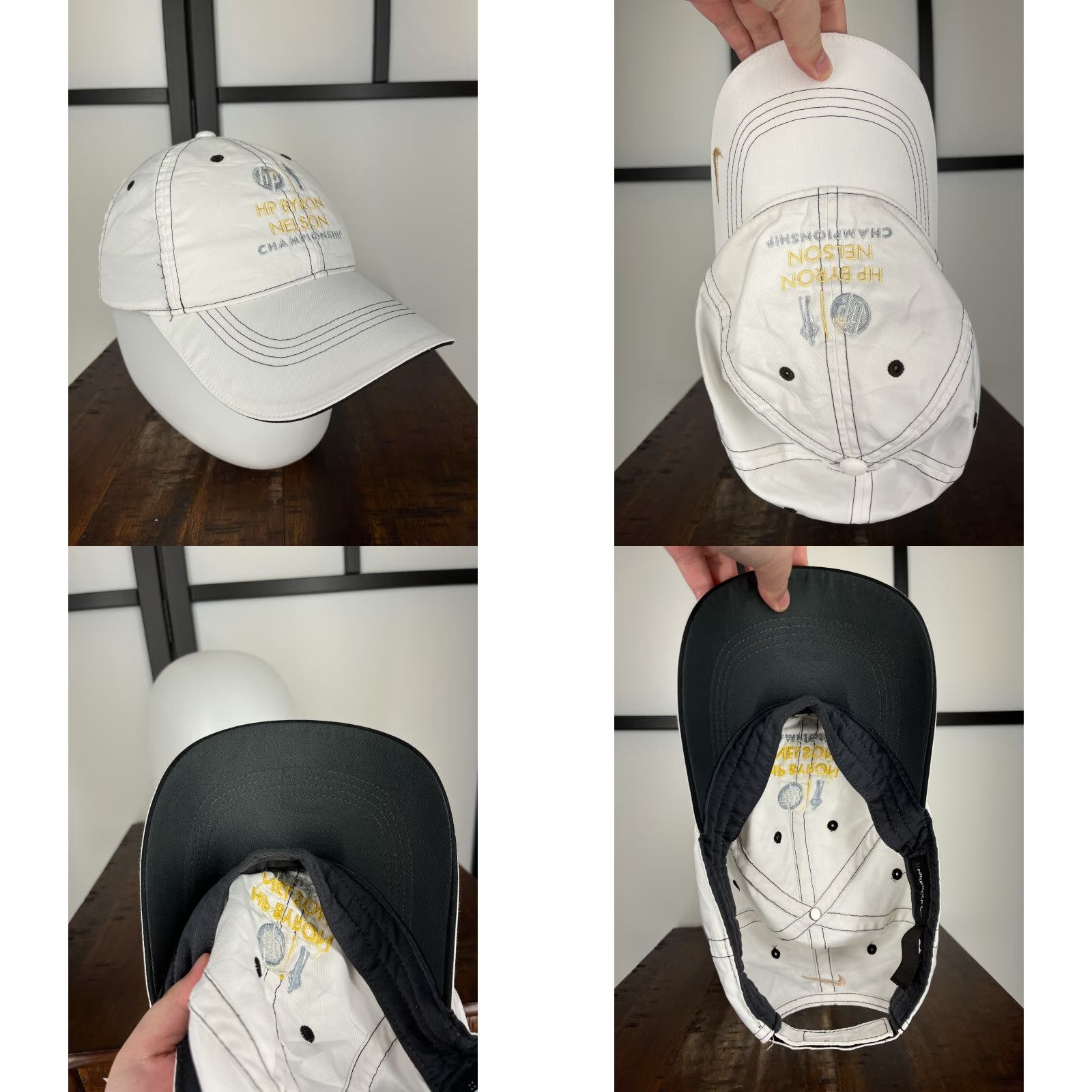 Nike Nike Golf Hat Cap Strap Back Adult OS White Poly Nike Golf Hat Cap OS White Polyester Knit Strap Back Adjustable Mens Golf Hat Size ONE SIZE - 8 Thumbnail