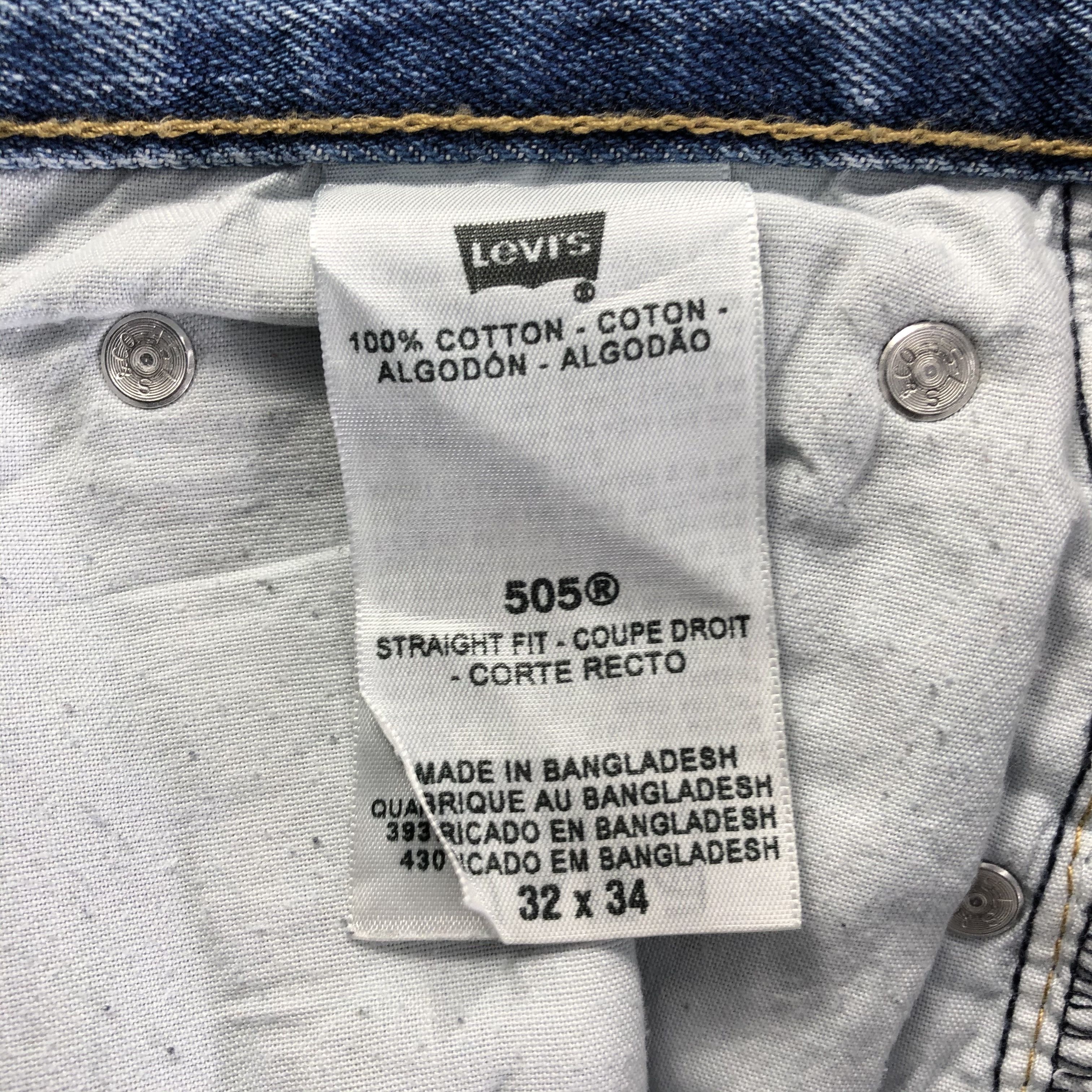 Levi's Vintage Blue Wash Levis 505 Jeans-J4509 Size US 33 - 10 Thumbnail