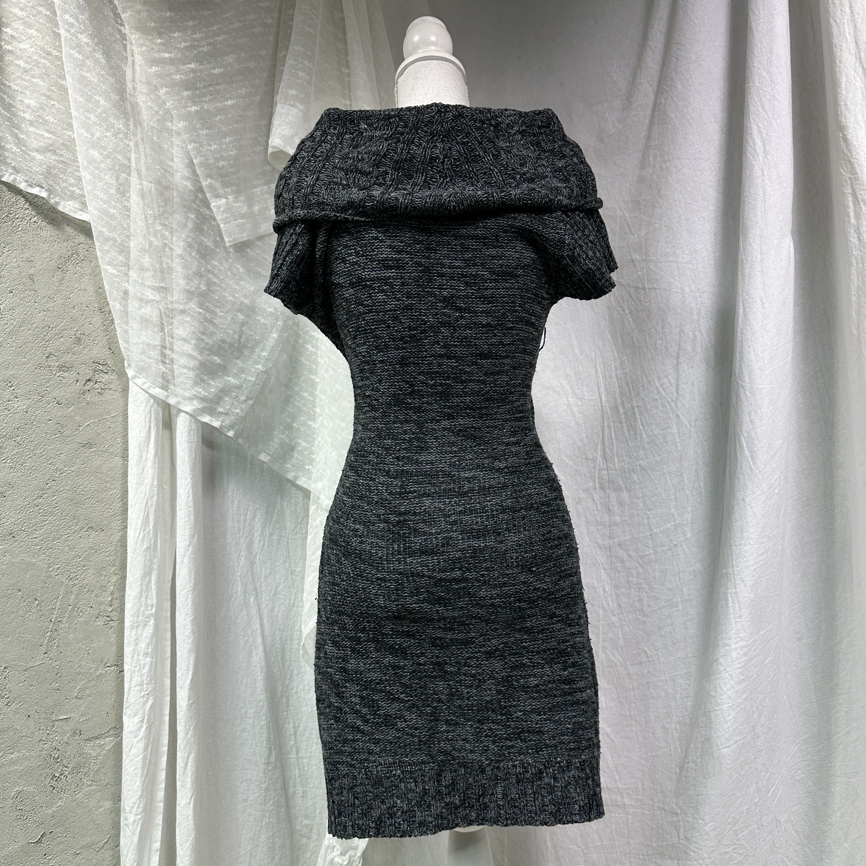 Vintage Vintage Avant Garde Grunge Knitted Dress Y2K Size L / US 10 / IT 46 - 6 Thumbnail