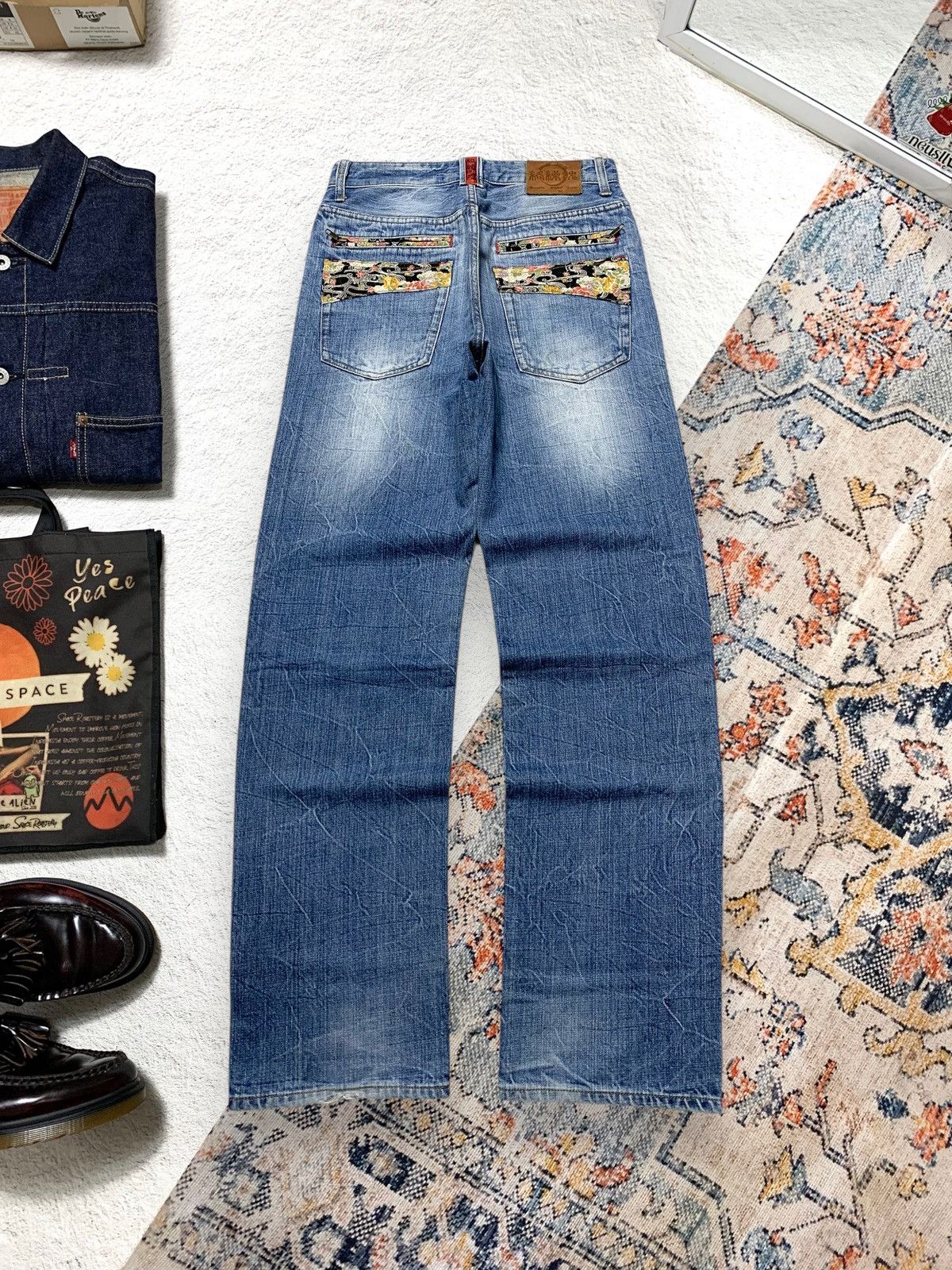 Kapital 💥 Japanese Denim Pants Karakuri Tamashii 🎌 Size US 32 / EU 48 - 2 Thumbnail