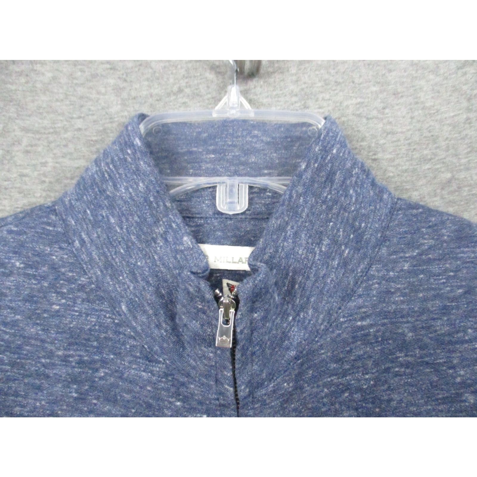Peter Millar Peter Millar Crown Jacket Heathered Blue Full Zip Pockets Medium M Windbreaker Regular Golf Mens Sports Jacket Size US M / EU 48-50 / 2 - 3 Thumbnail