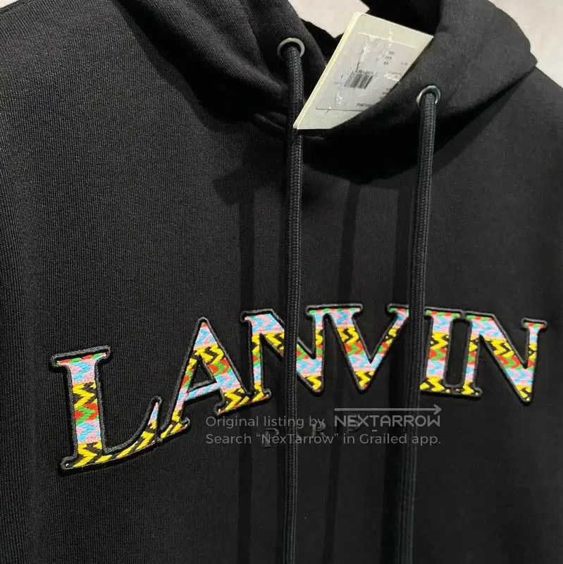 Lanvin Lanvin Black Cotton Long Sleeve Hoodie . Size US XL / EU 56 / 4 - 2 Thumbnail