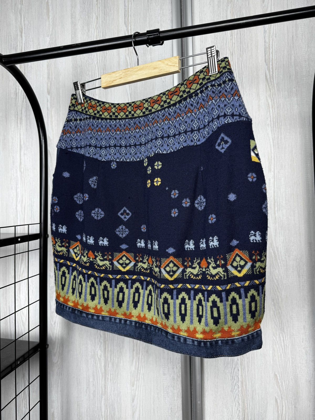 Other IVKO Handwritten Emotions Wool Jacquard Geometric Skirt 40 Size 32" / US 10 / IT 46 - 5 Thumbnail