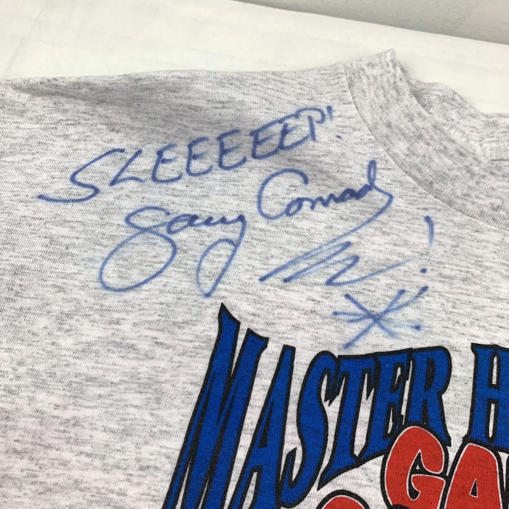 Vintage VINTAGE Gary Conrad Master Hypnotist T-Shirt Adult XL Gray Signed Autographed 90s Y2K Mens Shirt Size US XL / EU 56 / 4 - 4 Thumbnail