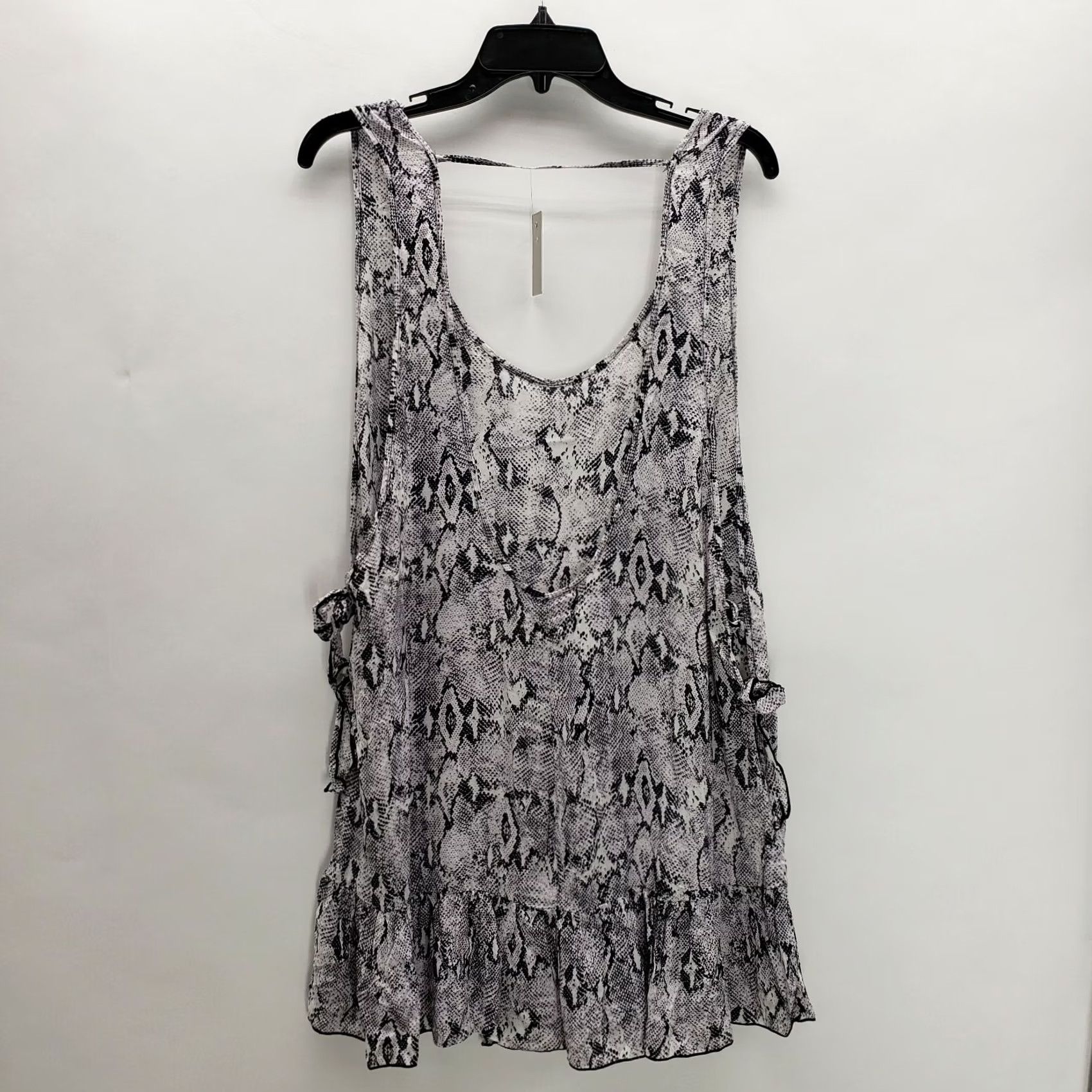 Vintage Chelsea28 Women's Snakeskin Tunic Dress Ruffle Hem Knee Length L NEW Size L / US 10 / IT 46 - 3 Thumbnail