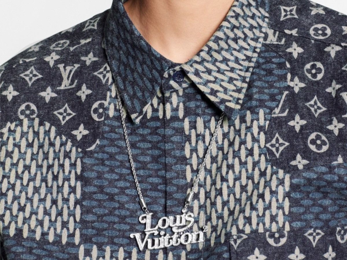 Louis Vuitton Louis Vuitton x Nigo Squared Strass Necklace Size ONE SIZE - 7 Thumbnail