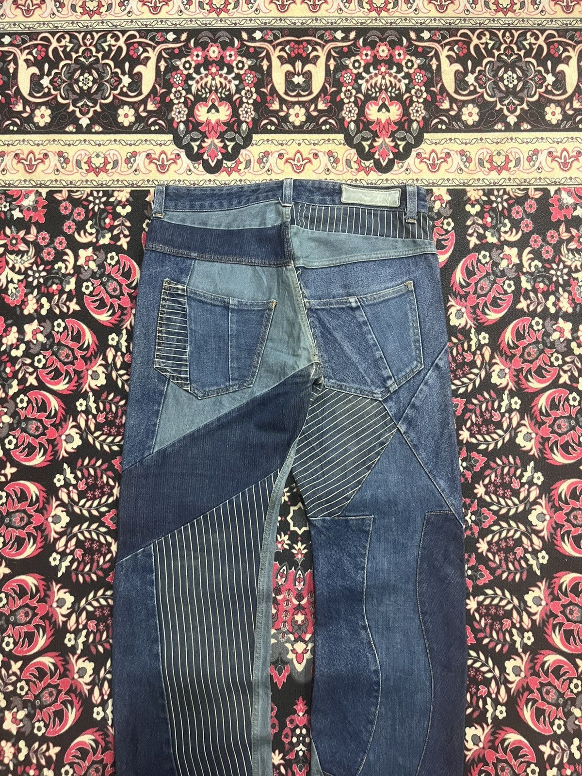 Diet Butcher Slim Skin Diet Butcher Slim Skin Upcycled Reworked Straight Fit Jeans Size US 32 / EU 48 - 6 Thumbnail