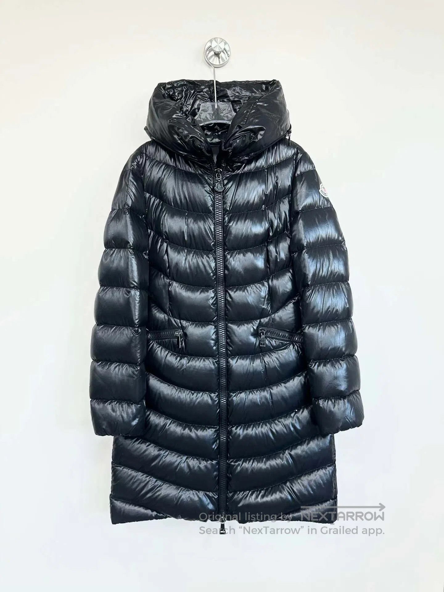 Moncler Moncler Black Zip-Up Hooded Long Down Jacket| Size US XS / EU 42 / 0 - 1 Thumbnail
