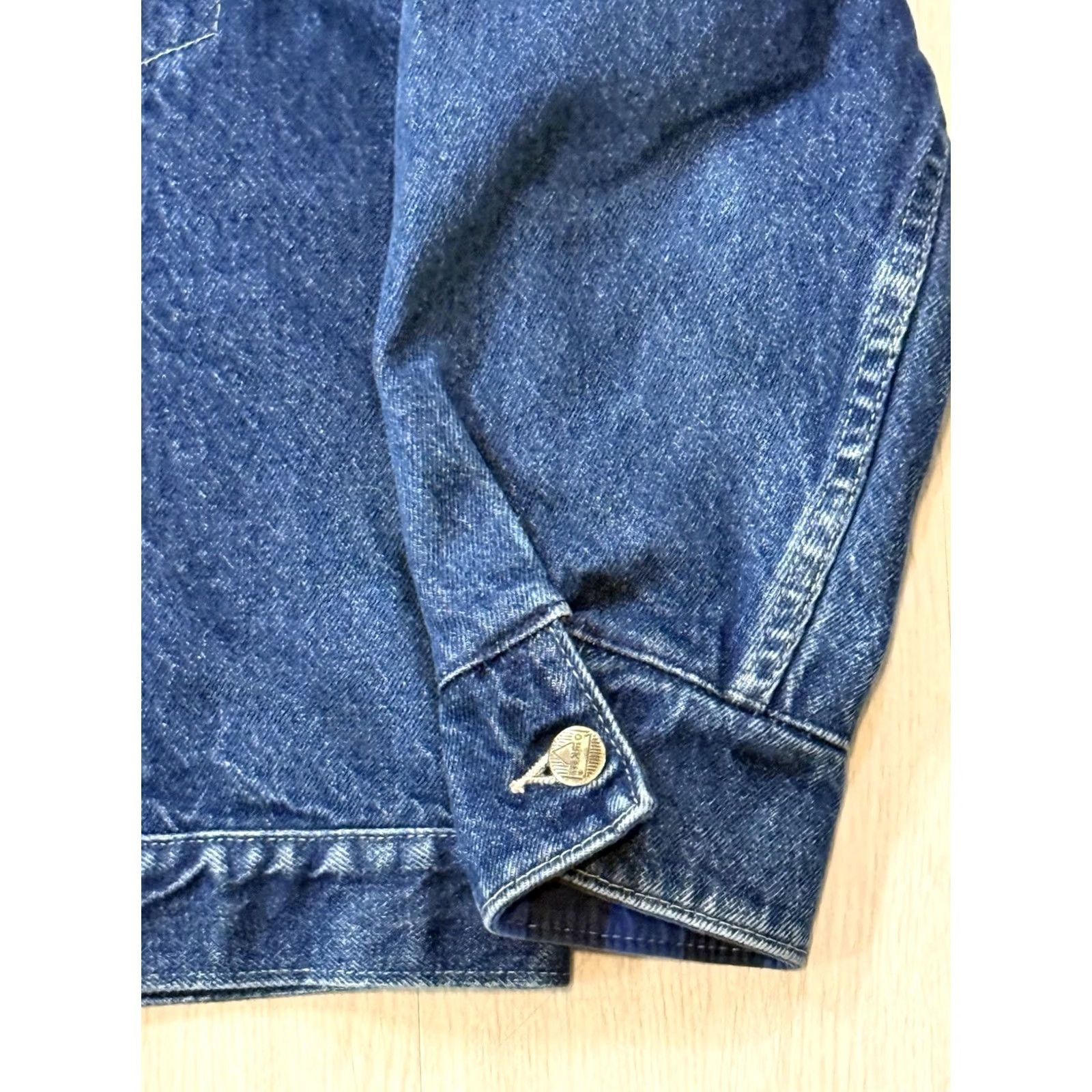 Denime VINTAGE Osh Kosh Women’s Denim Bomber Jacket Lined Cotton Mid-Length 80s Chore Blue M Jacket Size M / US 6-8 / IT 42-44 - 4 Thumbnail