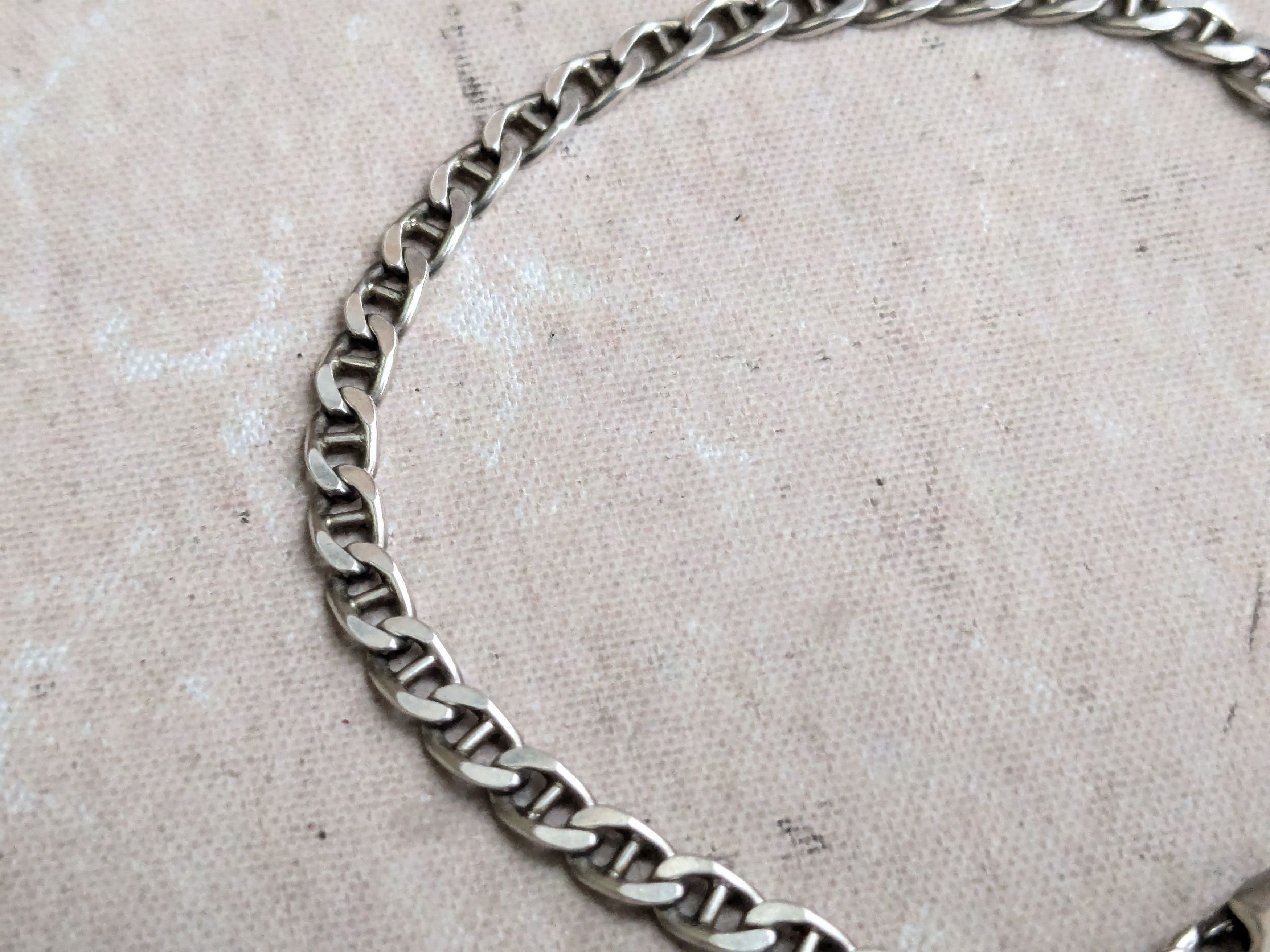 Jewelry Sterling Silver Bracelet Mariner Anchor 8.25" Size ONE SIZE - 2 Thumbnail